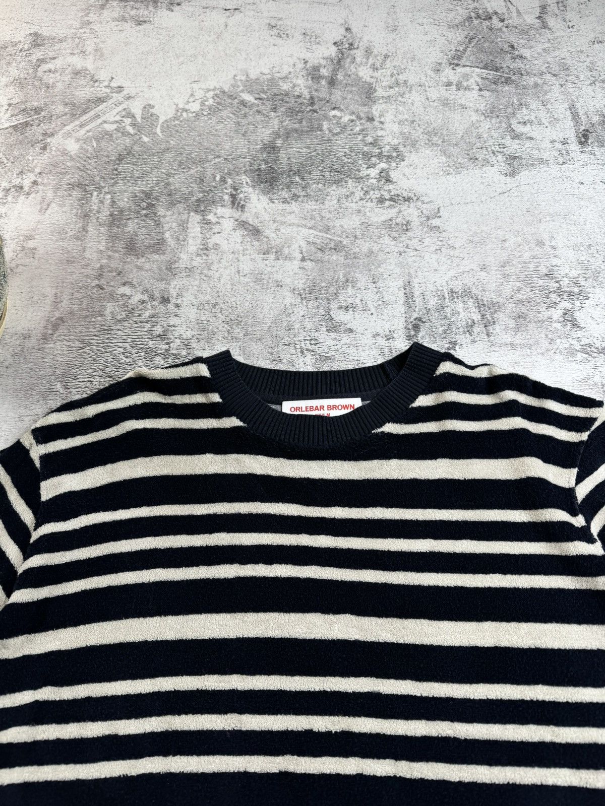 Orlebar Brown Orlebar Brown Striped Solun Classic Medium Mens Cotton Mohair Jersey T Shirt Tee Size US M / EU 48-50 / 2 - 8 Thumbnail