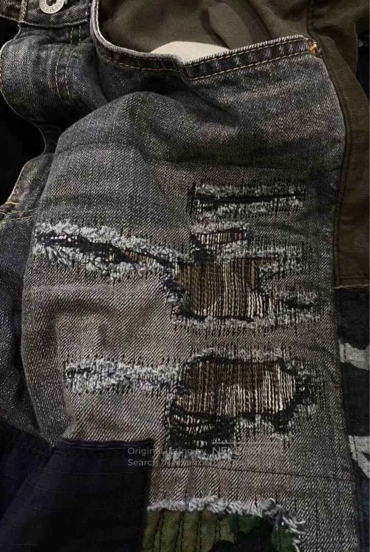 Junya Watanabe Junya Watanabe size L Distressed vintage patch denim pants Size US 27 - 4 Thumbnail