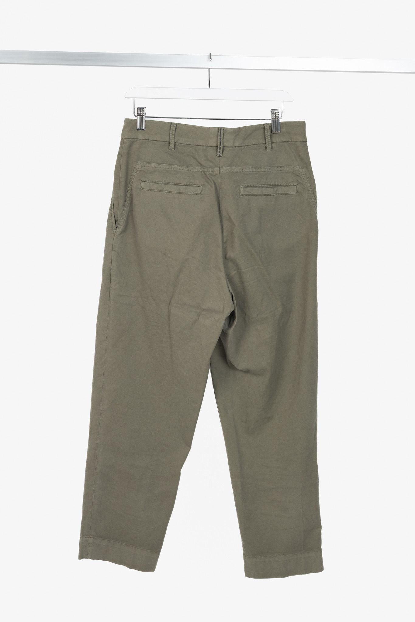 Brunello Cucinelli Brunello Cucinelli AW22 Cotton Monili Pleated Tapered Pants Size 27" / US 4 / IT 40 - 2 Thumbnail