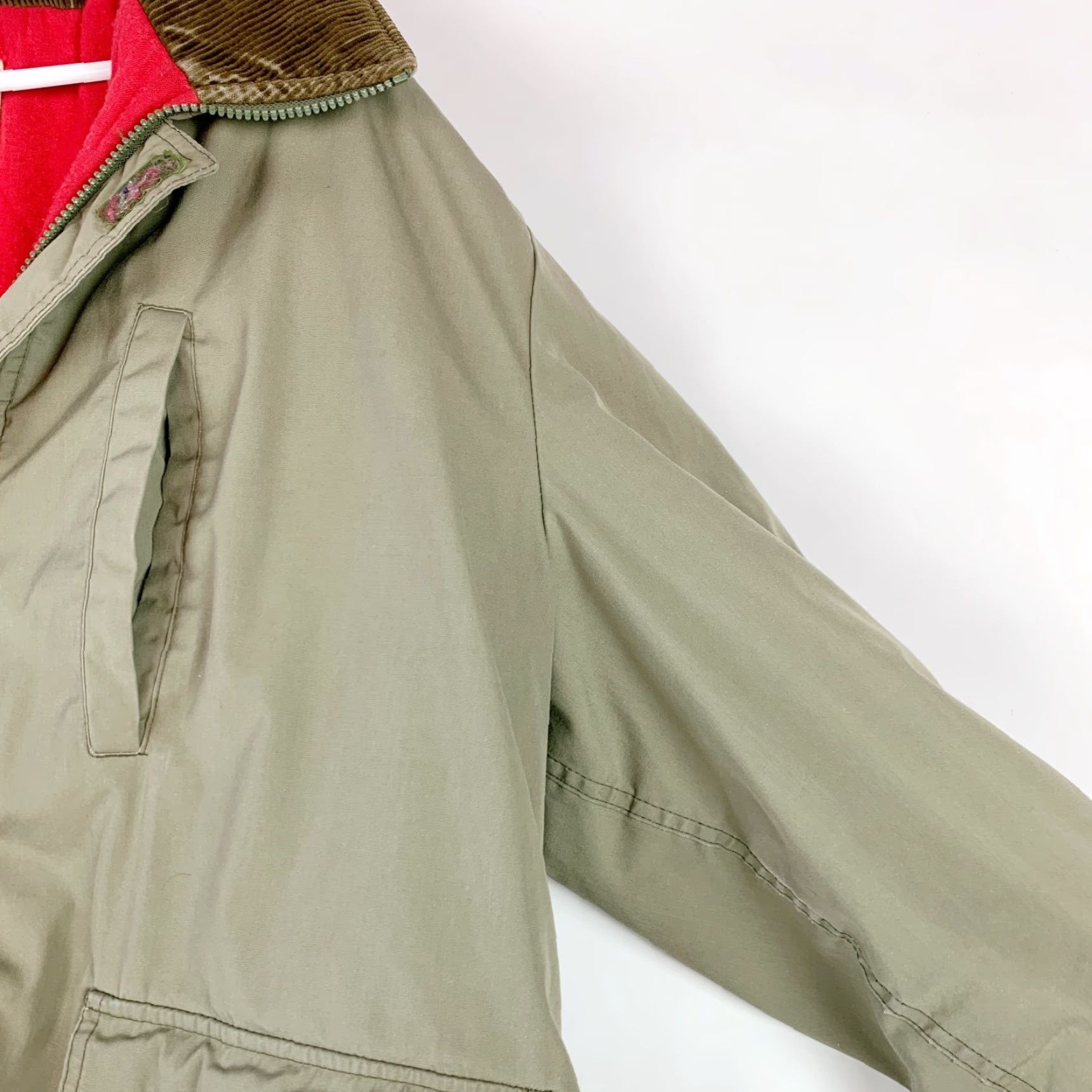 Greats VINTAGE Field & Stream Coat Mens 46 Green Cotton Full Zip Chore Work Jacket Size US S / EU 44-46 / 1 - 5 Thumbnail