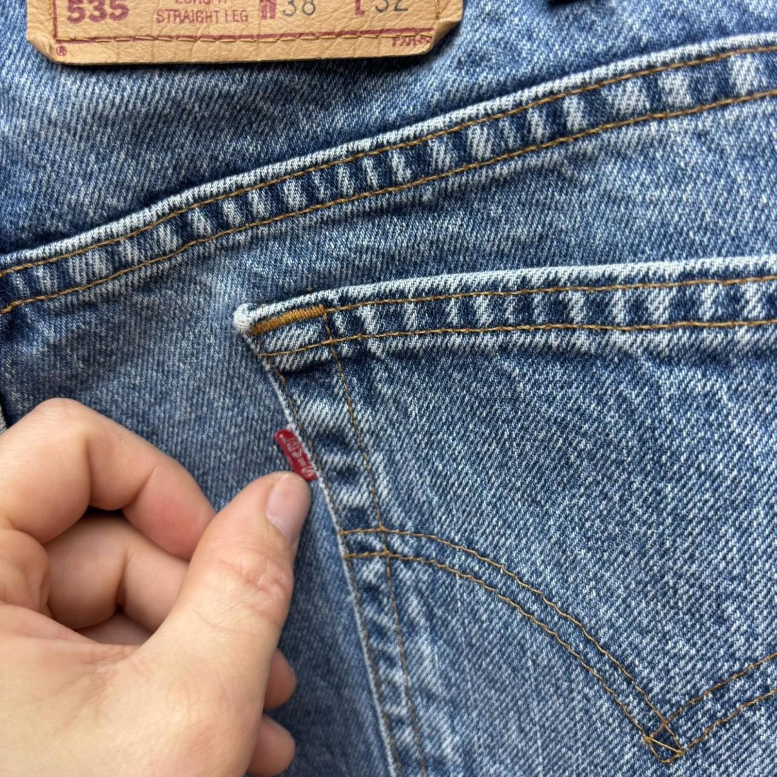Levi's vintage Levi's 535 light washed euro fit jeans 90s 36x32 Size US 36 / EU 52 - 7 Thumbnail