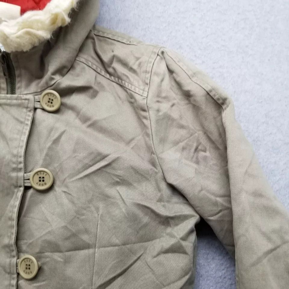 Other Roxy Jacket Womens Small Full Zip Buttons Hooded Cotton Size S / US 4 / IT 40 - 4 Thumbnail