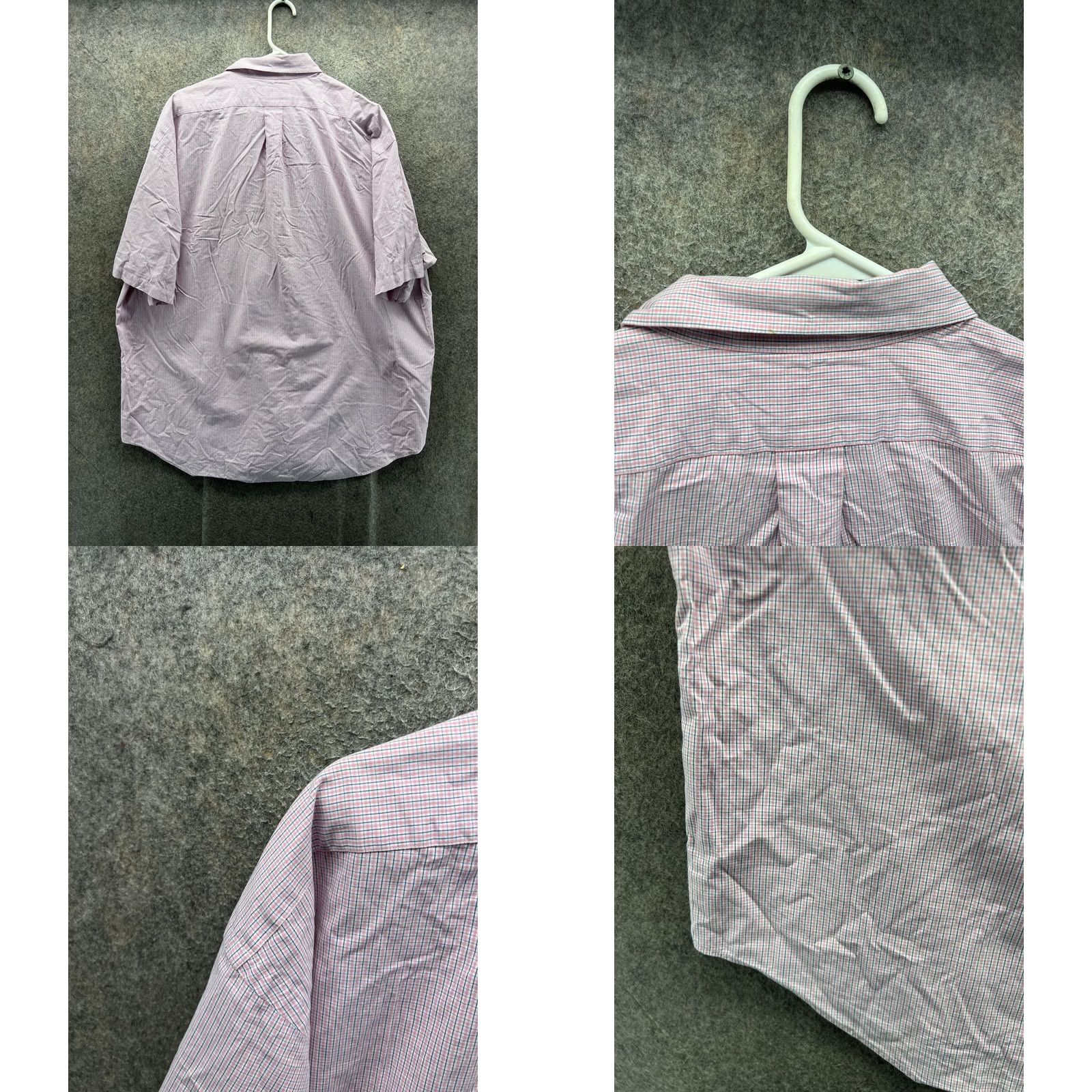 Ralph Lauren Ralph Lauren Shirt Mens 2XL Pink Check Short Sleeve Button Front Blake Cotton Shirt Size US XXL / EU 58 / 5 - 8 Thumbnail