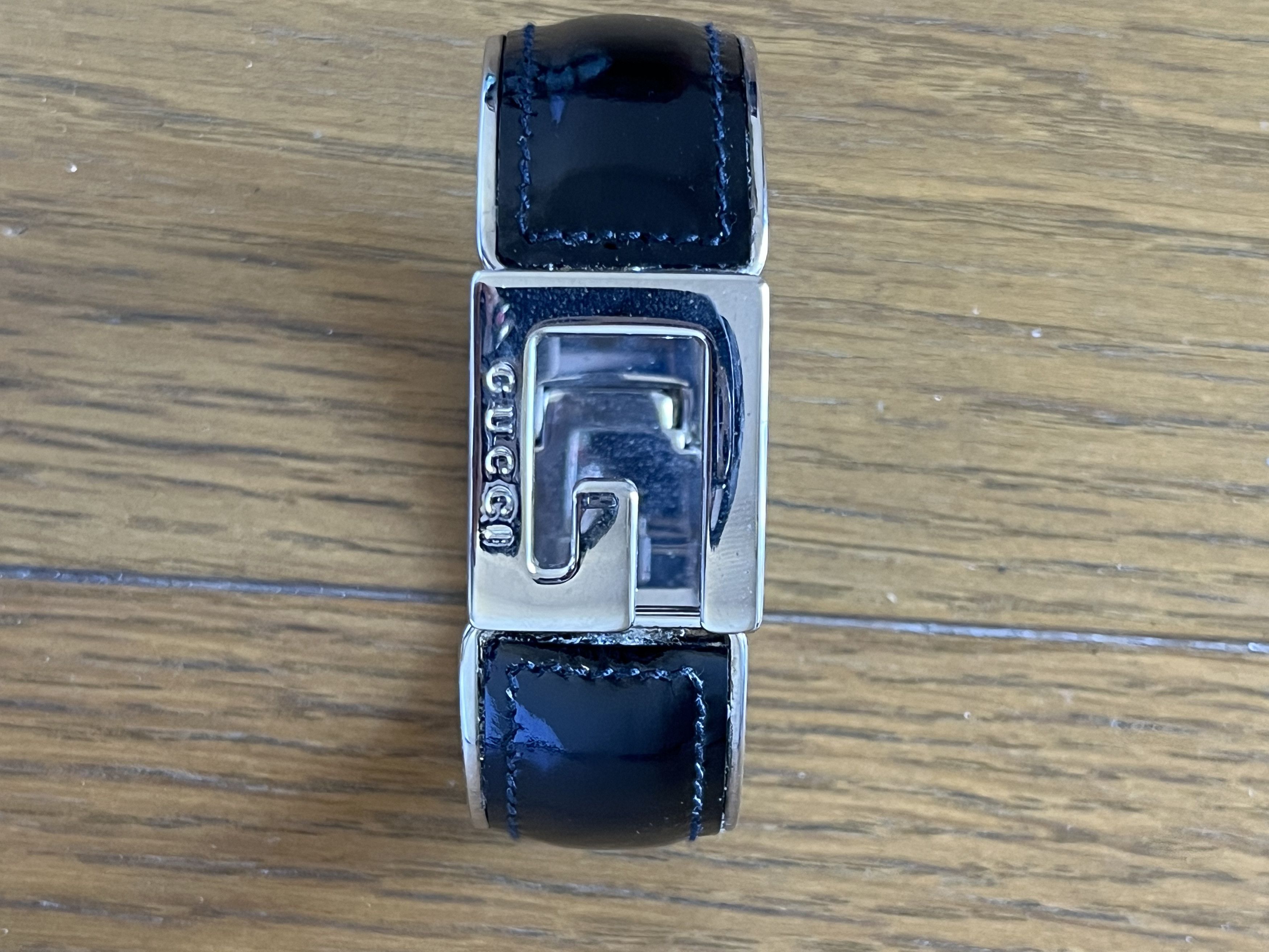 Gucci Gucci vintage silver and black leather bracelet Size ONE SIZE - 2 Thumbnail