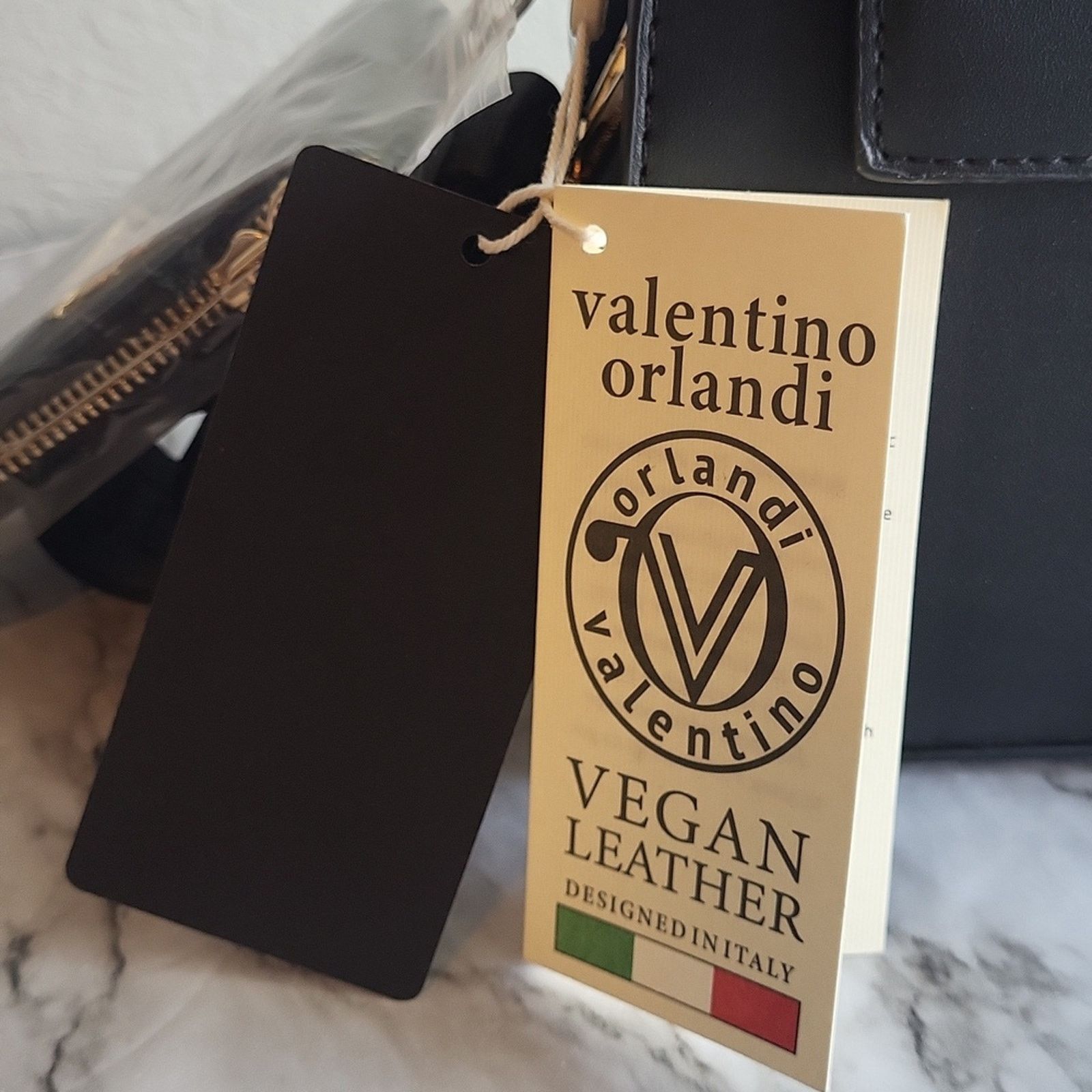 Valentino Valentino Orlandi Black Vegan Leather Handbag Size ONE SIZE - 4 Thumbnail