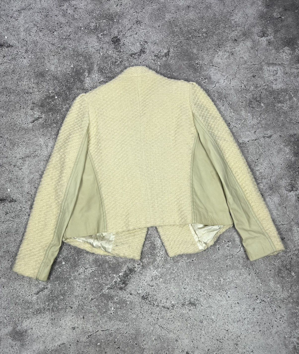 Dries Van Noten Dries Van Noten Wool Leather Blazer Jacket Size S / US 4 / IT 40 - 14 Thumbnail