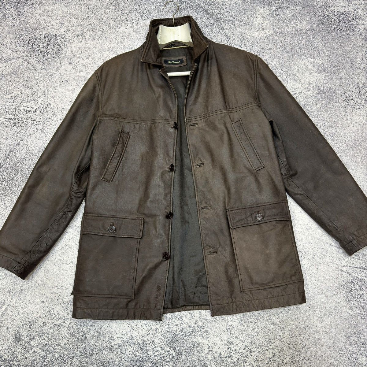 Ben Sherman Ben Sherman Brown Leather Coat M size Size US M / EU 48-50 / 2 - 9 Thumbnail
