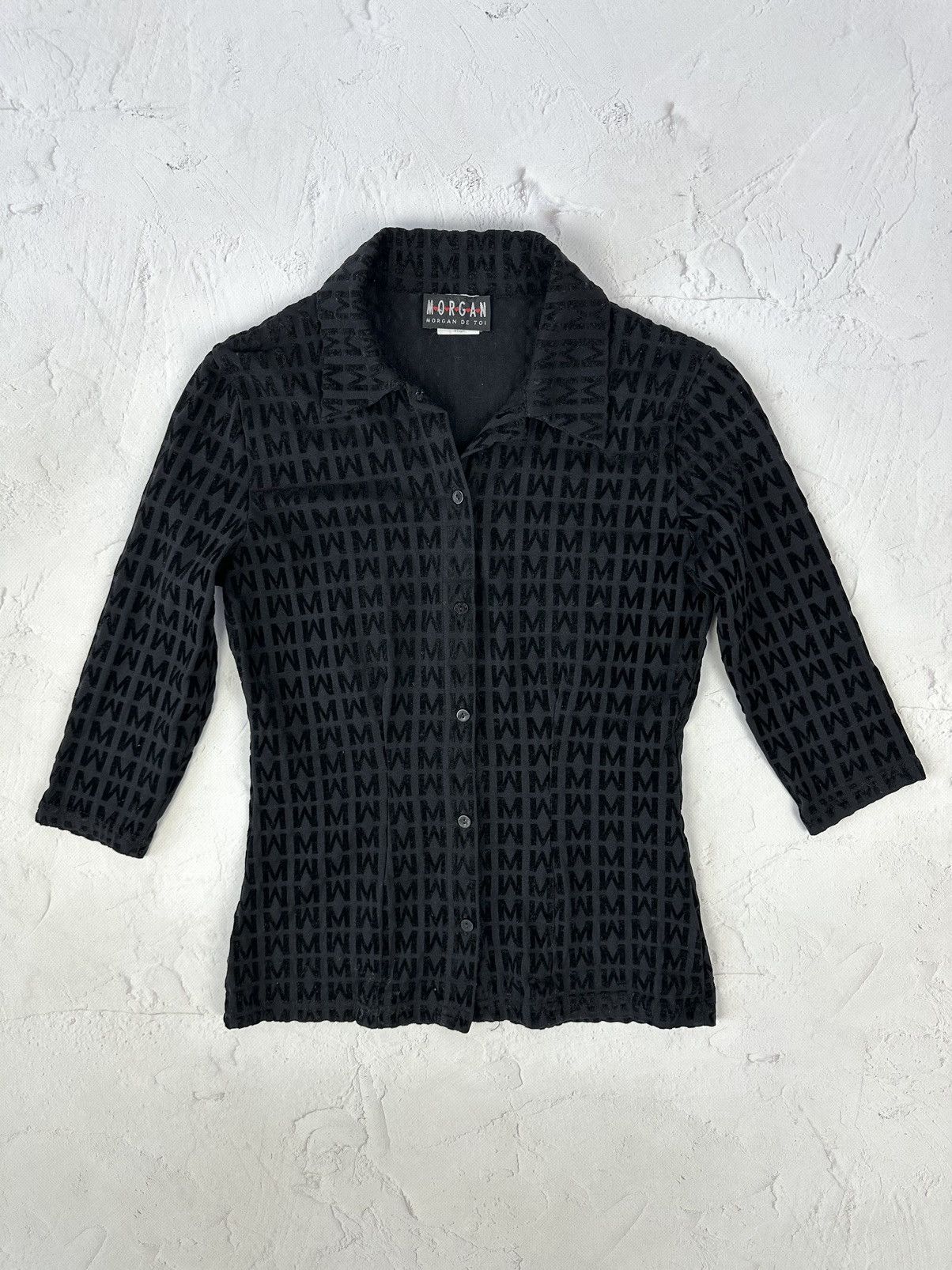 Beauty Beast × Japanese Brand × Vintage Vintage Morgan Monogram Shirt Size XS / US 0-2 / IT 36-38 - 1 Thumbnail