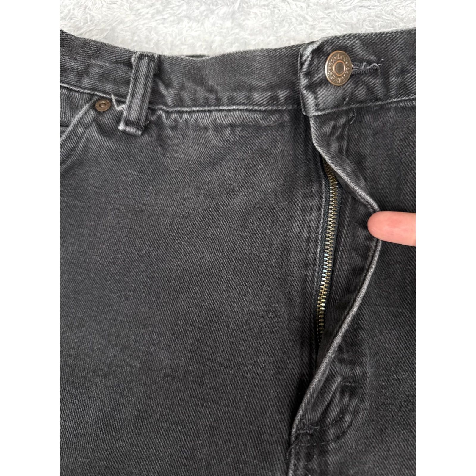Lee Lee Tapered Jeans Womens 8M Gray Charcoal Wash High Rise Relaxed Denim 32x31 Jeans Womens 8M Gray Charcoal Wash 90s Vintage Lee Logo Pocket Jeans Size 30" / US 8 / IT 44 - 5 Thumbnail