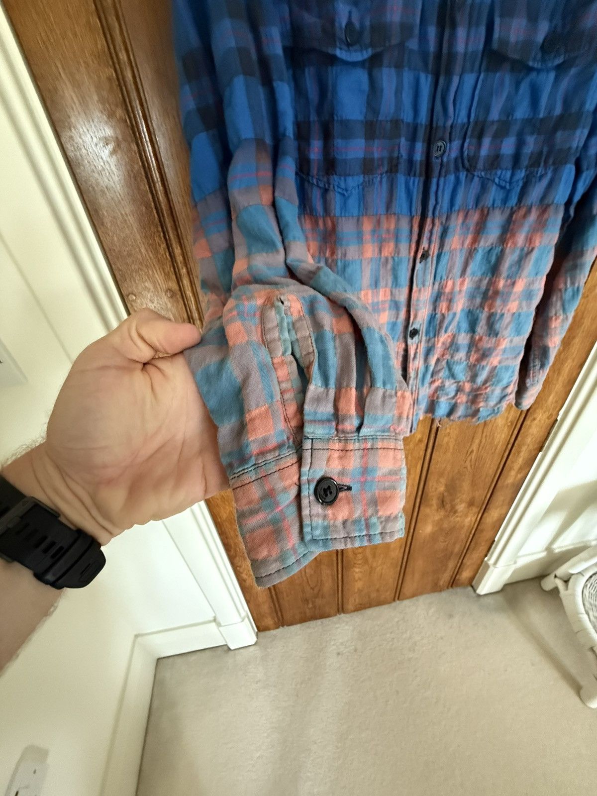 Hedi Slimane × Saint Laurent Paris SS16 Grail Saint Laurent Surf sound bleached flannel pink Size US L / EU 52-54 / 3 - 13 Thumbnail