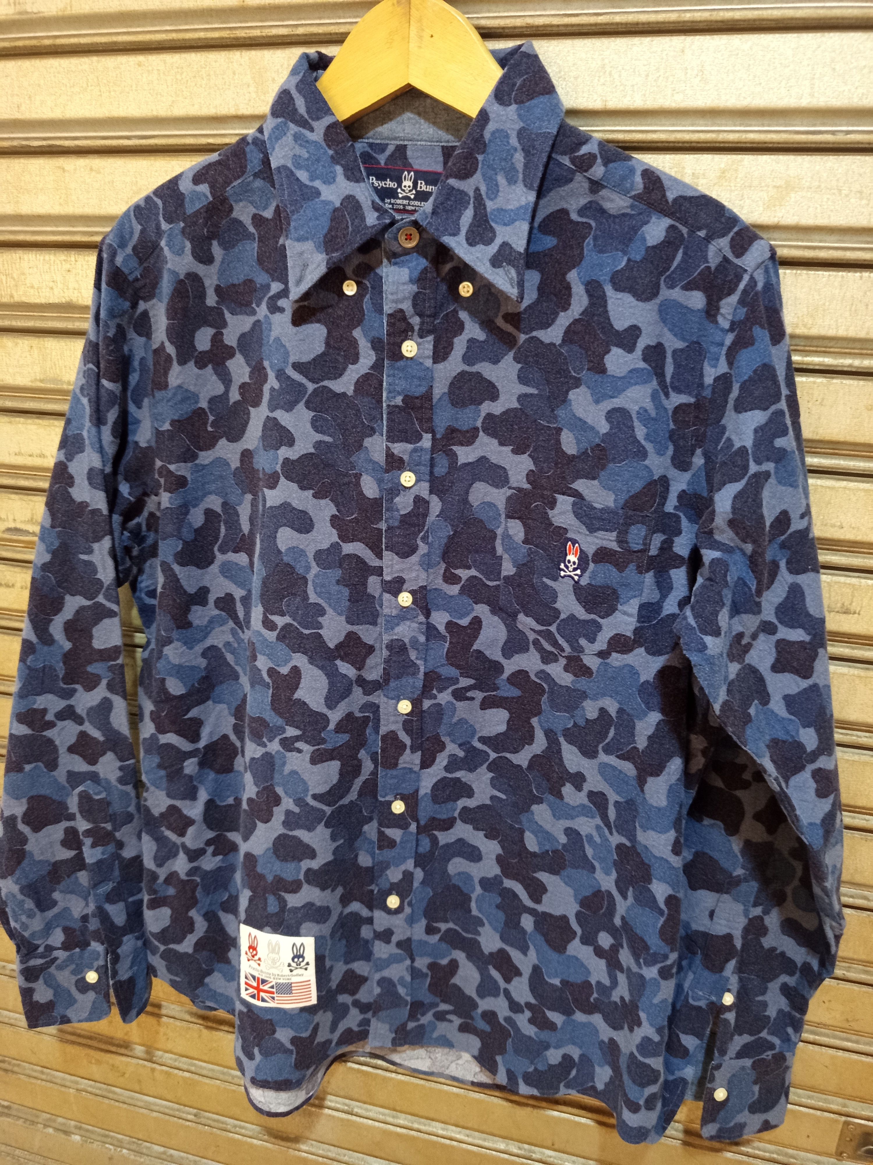 Psycho Bunny Psycho Bunny Camouflage Button Down Shirt Robert Godley Size US XL / EU 56 / 4 - 2 Thumbnail