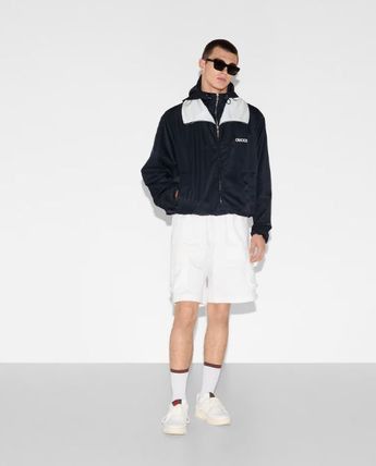 Gucci o1mt1gz0226 Nylon Twill Jacket With Patch In Dark Blue Size US L / EU 52-54 / 3 - 8 Thumbnail