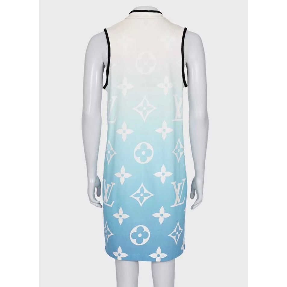 blue louis vuitton dress Louis Vuitton // Blue Mesh Insert Dress – VSP Consignment main image 1
