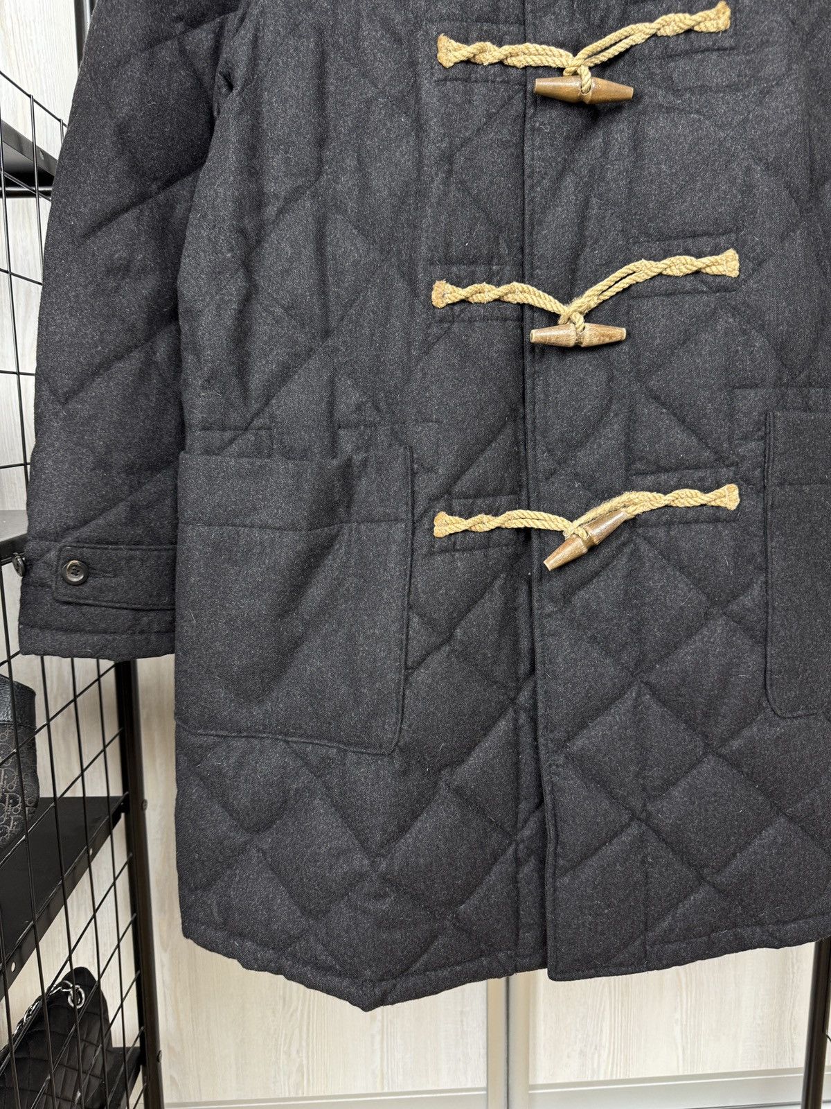 Ralph Lauren Ralph Lauren Quilted Toggle Cashmere Dark Gray Jacket Coat Size US L / EU 52-54 / 3 - 5 Thumbnail