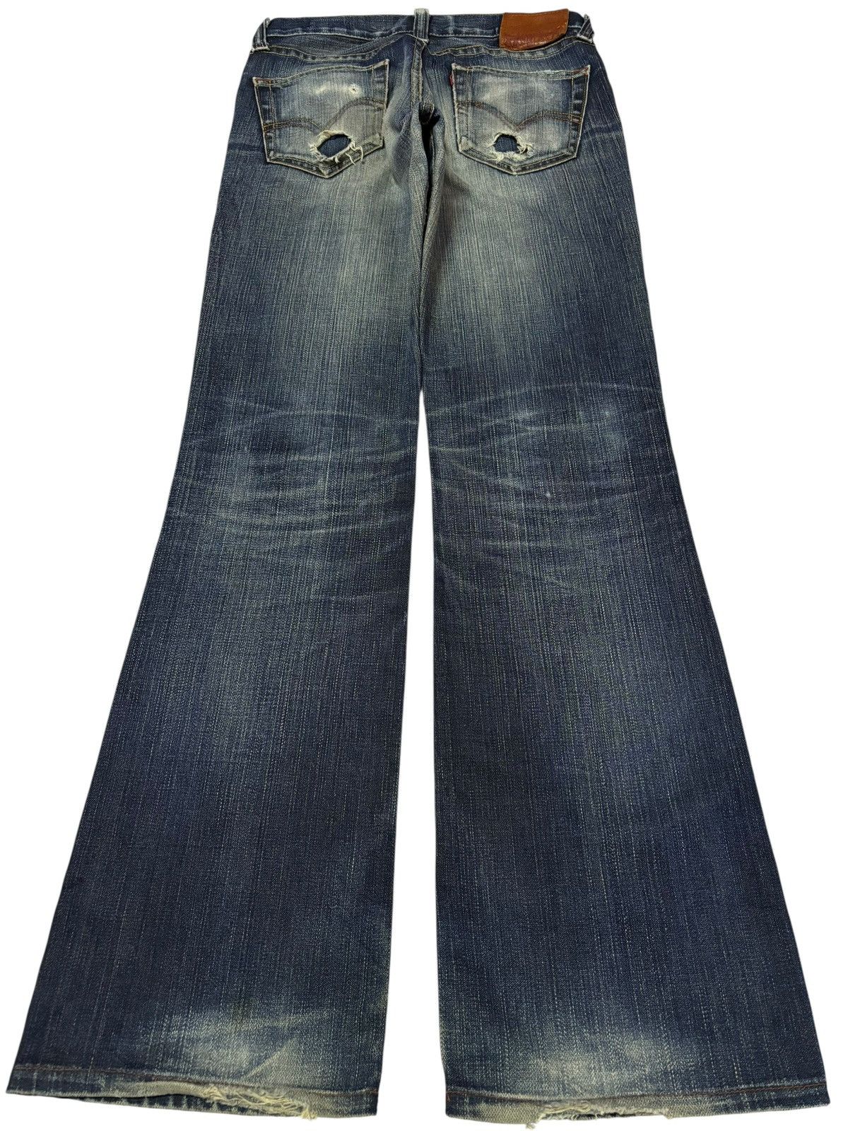 Levi's Vtg 90s Levis Japan 517 Bootcut Distressed Jeans Size US 28 / EU 44 - 2 Thumbnail