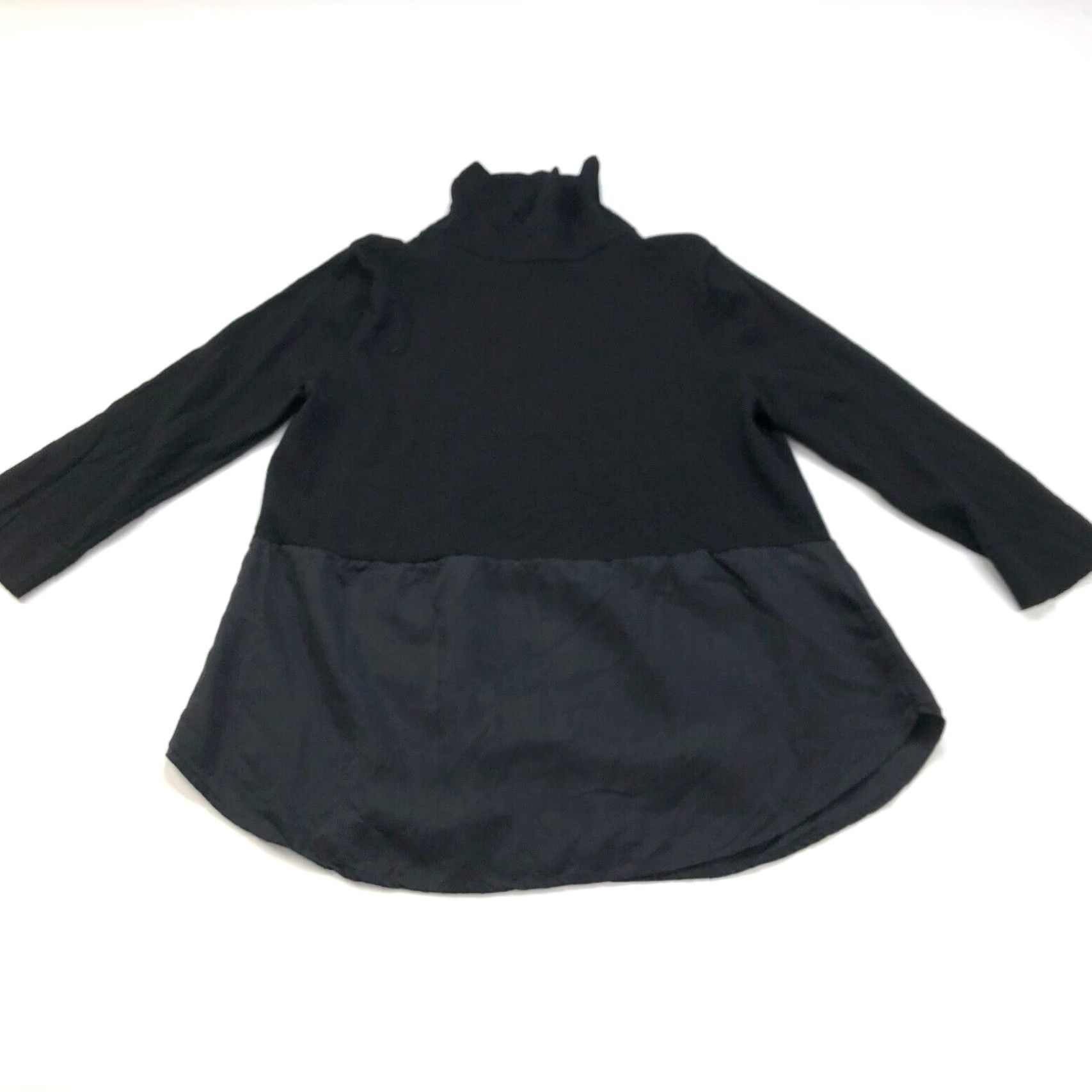 Cos COS Sweater Womens S Turtleneck Pullover 100% Wool Two Tone Lightweight Black Slim Fit Knit Pullover Casual Mens Womens Size S / US 4 / IT 40 - 2 Thumbnail