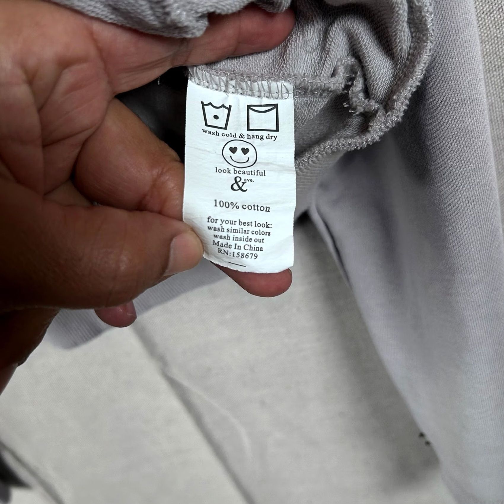 Avenue Ampersand Avenue Gray Cowl Neck Hoodie Pullover Sweater 100% Cotton Women's XL Raglan Sleeve, Drawstring, Pockets, Logo, Casual, Machine Washable Size XL / US 12-14 / IT 48-50 - 4 Thumbnail