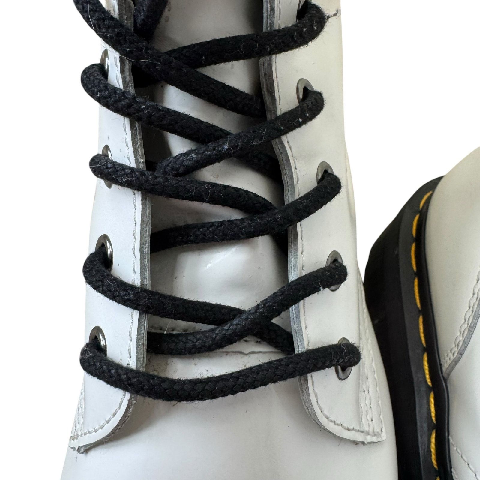 Dr. Martens DR. MARTENS Jadon Platform Boot White Smooth Leather W10/M9 Size US 10 / IT 40 - 14 Thumbnail