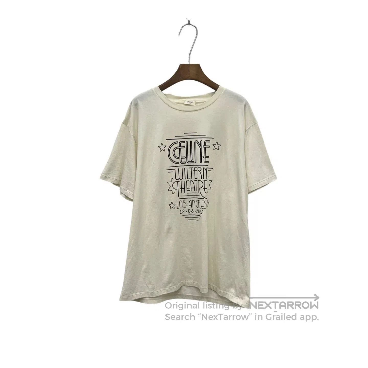 Japanese Brand CELINE Letter Print Short-Sleeve T-Shirt. Size US M / EU 48-50 / 2 - 2 Thumbnail