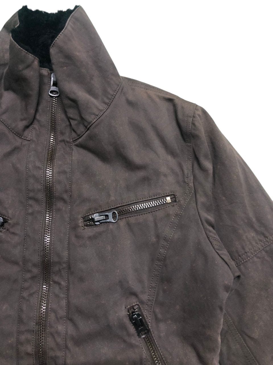 Lad Musician ARCHIVE🔥Lad Bikers Jacket Acrylic Sherpa Lined Jacket Fedad Size US S / EU 44-46 / 1 - 8 Thumbnail