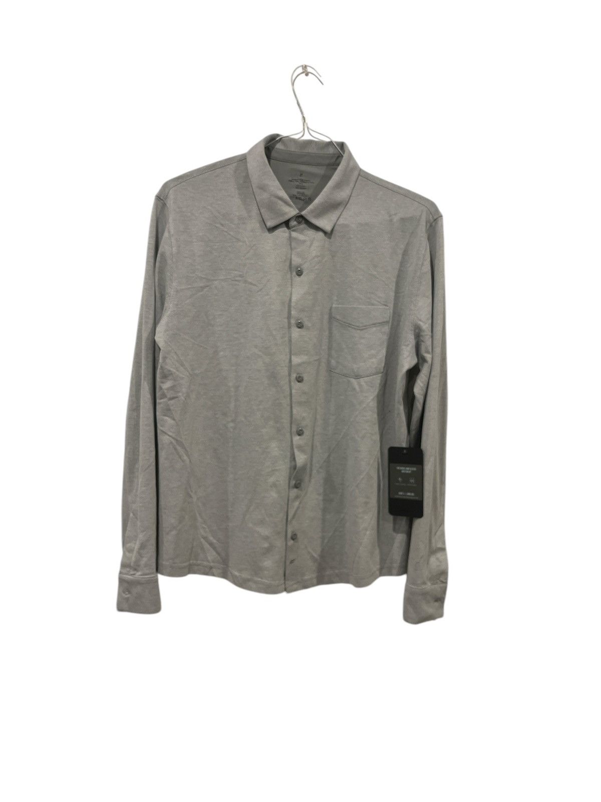 Fabletics Fabletics Men's The Dash Long Sleeve Button Up Knit gray Size US L / EU 52-54 / 3 - 1 Thumbnail