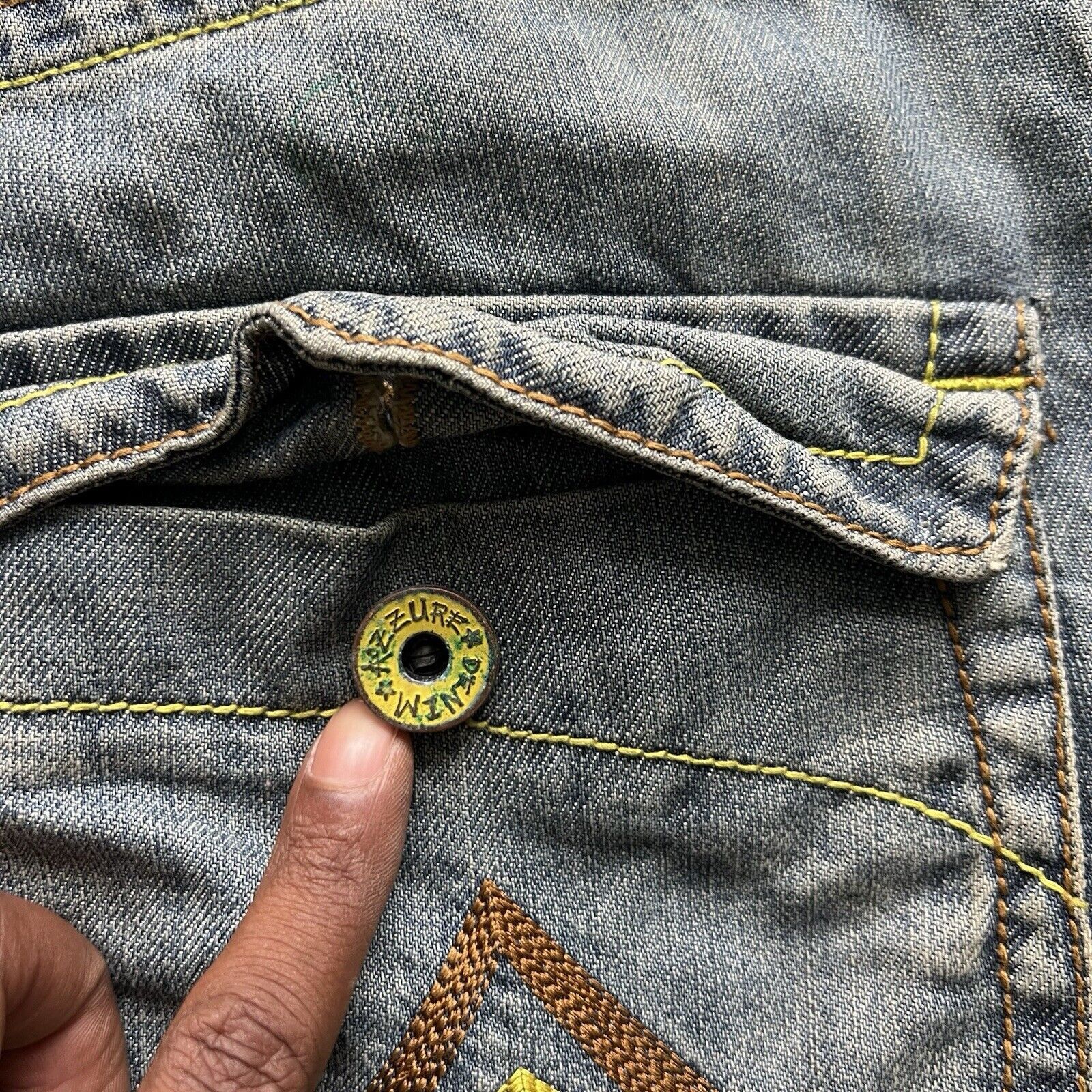 Other Vintage Y2k Azzure Shorts Mens 36 Blue BaggyDenim Jorts Size US 36 / EU 52 - 5 Thumbnail