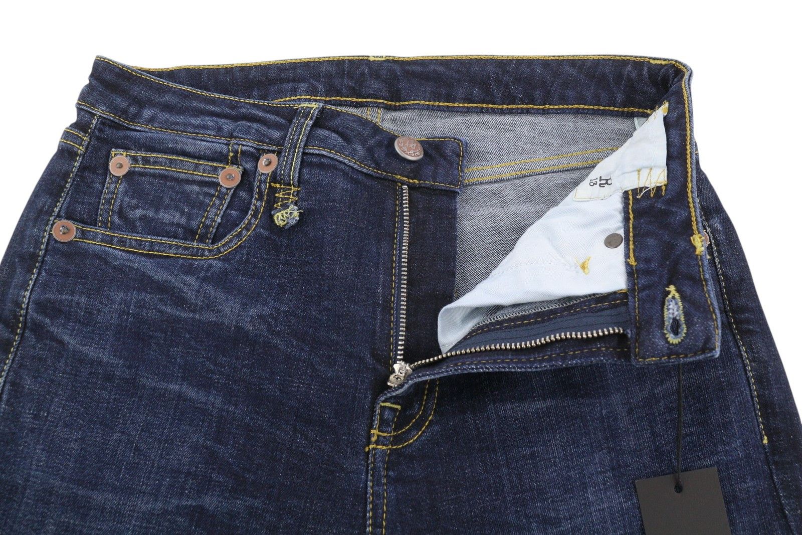 R13 ALISON SKINNY 27 Howell Indigo Cut Black Hem Faded 86349 Size 27" / US 4 / IT 40 - 3 Thumbnail