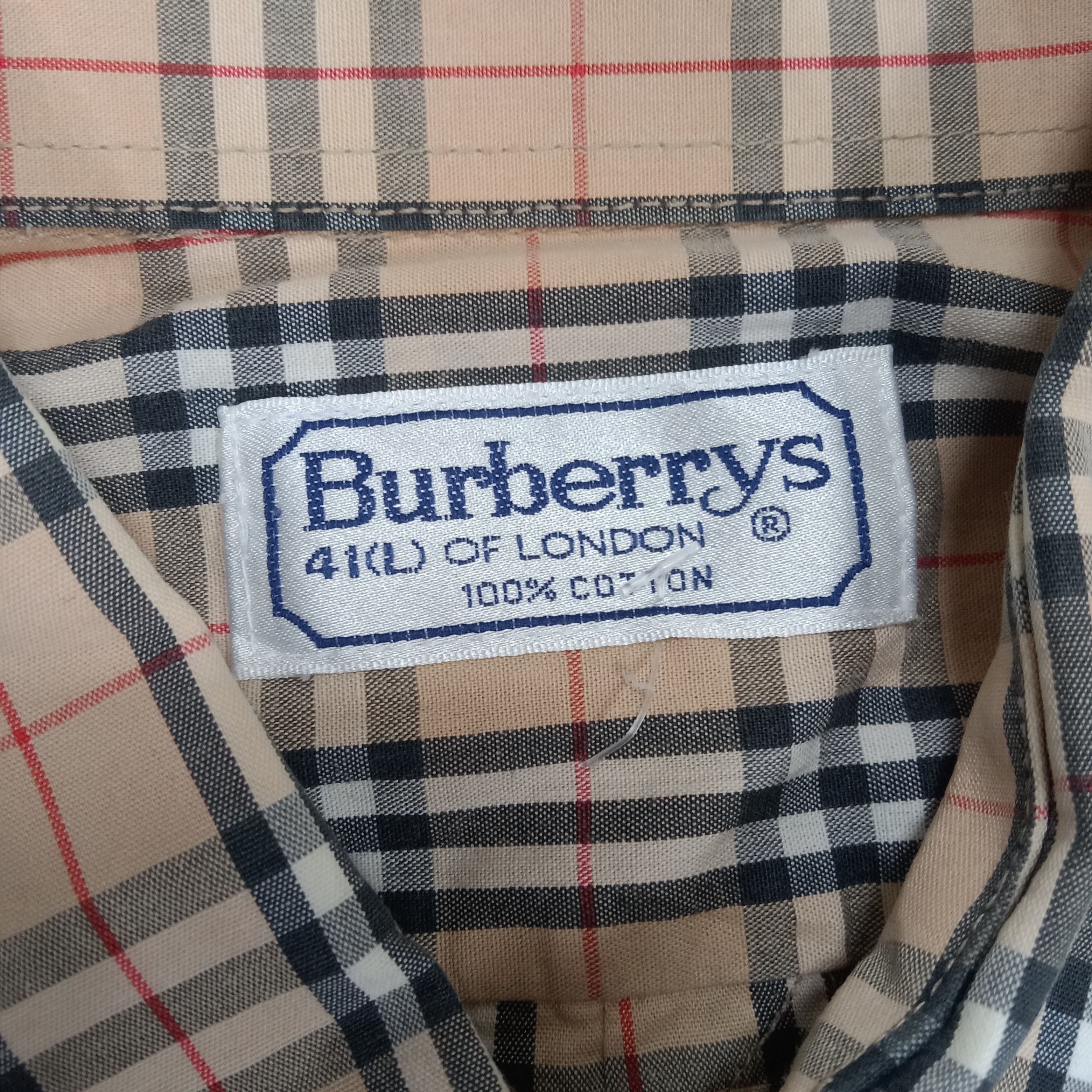 Burberry × Vintage Burberrys Luxury Brand Casual Formal Short Sleeve Shirt Size US XL / EU 56 / 4 - 6 Thumbnail