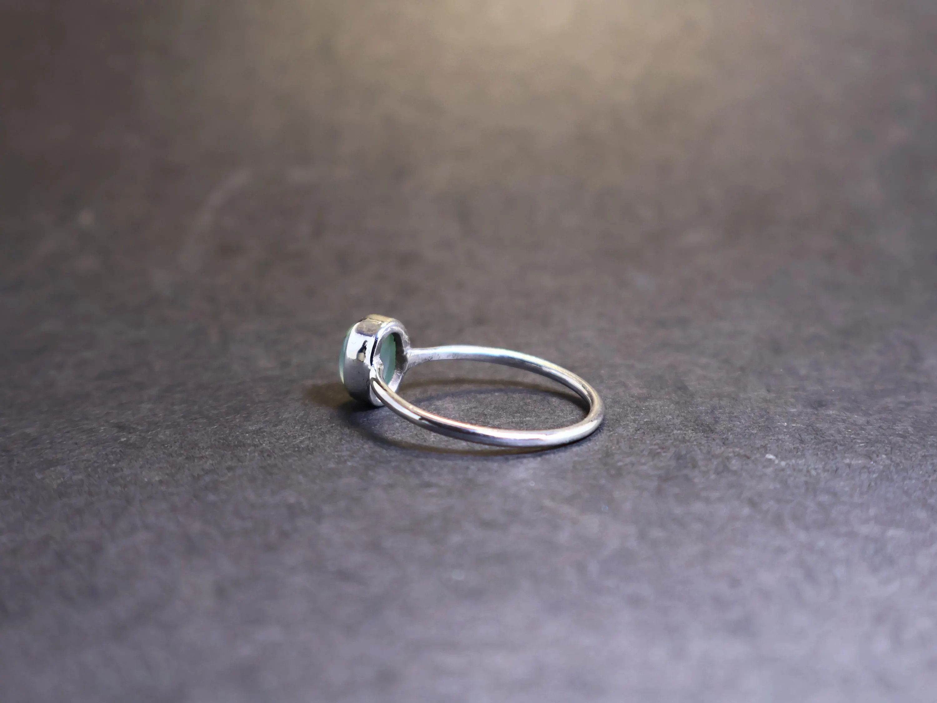 Handmade Aqua Chalcedony Ring, Handmade Ring, Sterling Silver Ring, Size ONE SIZE - 5 Thumbnail