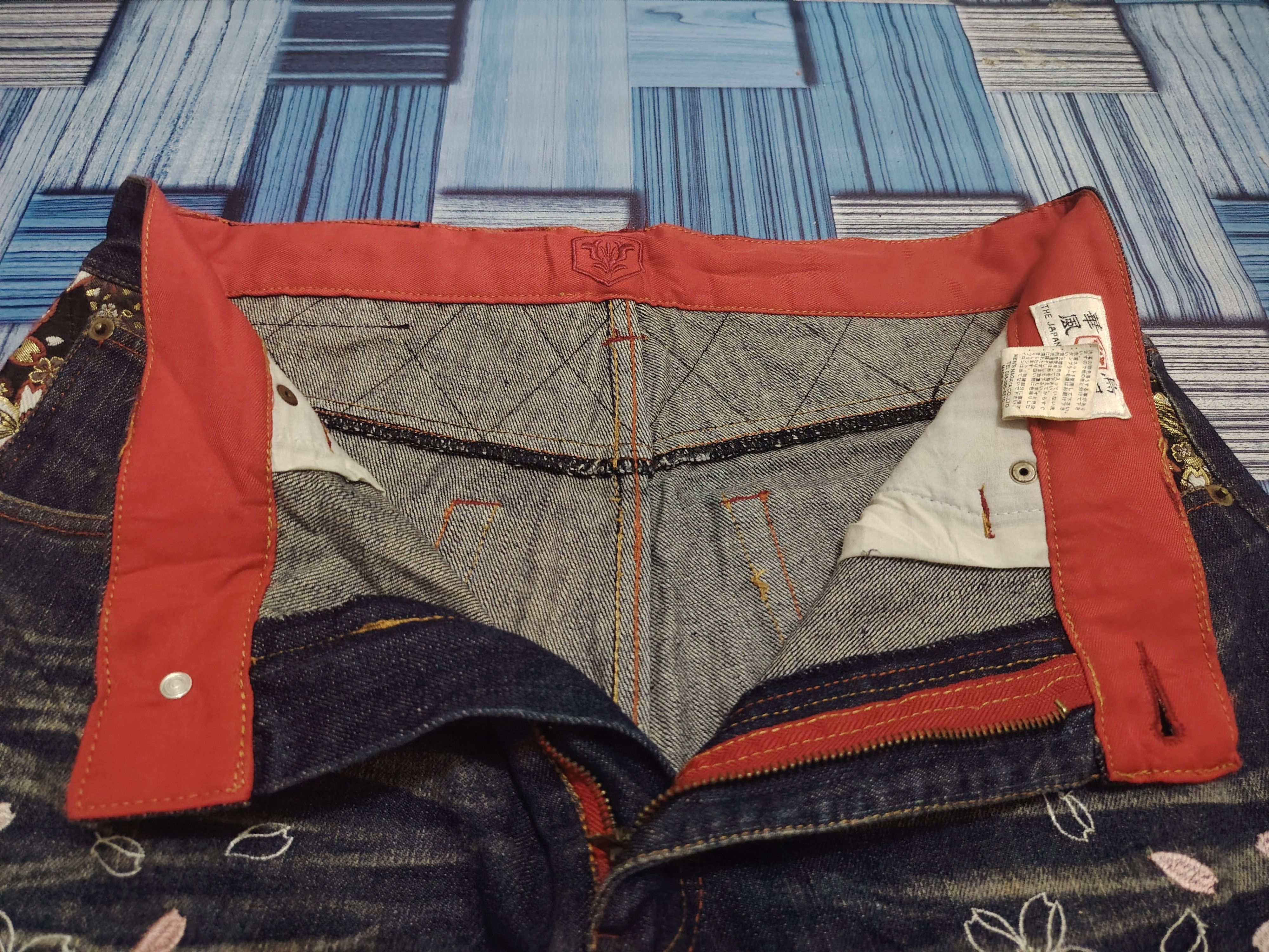 Karakuri Tamashii The Japanese Tradition Karakuri Style Embroidered Jeans Size US 32 / EU 48 - 11 Thumbnail