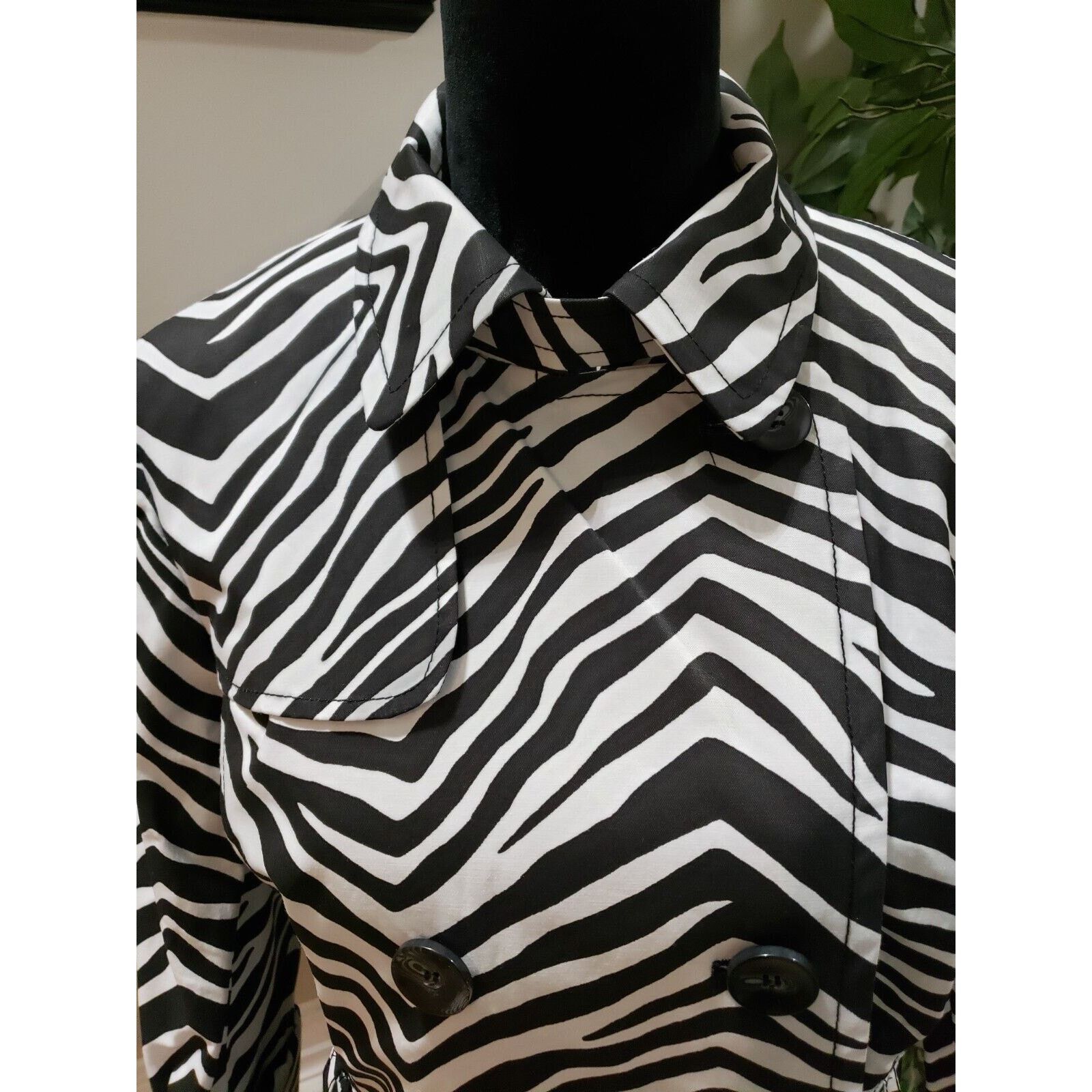 Other Grace Elements Zebra Print Double Breasted Trench Jacket M Size M / US 6-8 / IT 42-44 - 2 Thumbnail