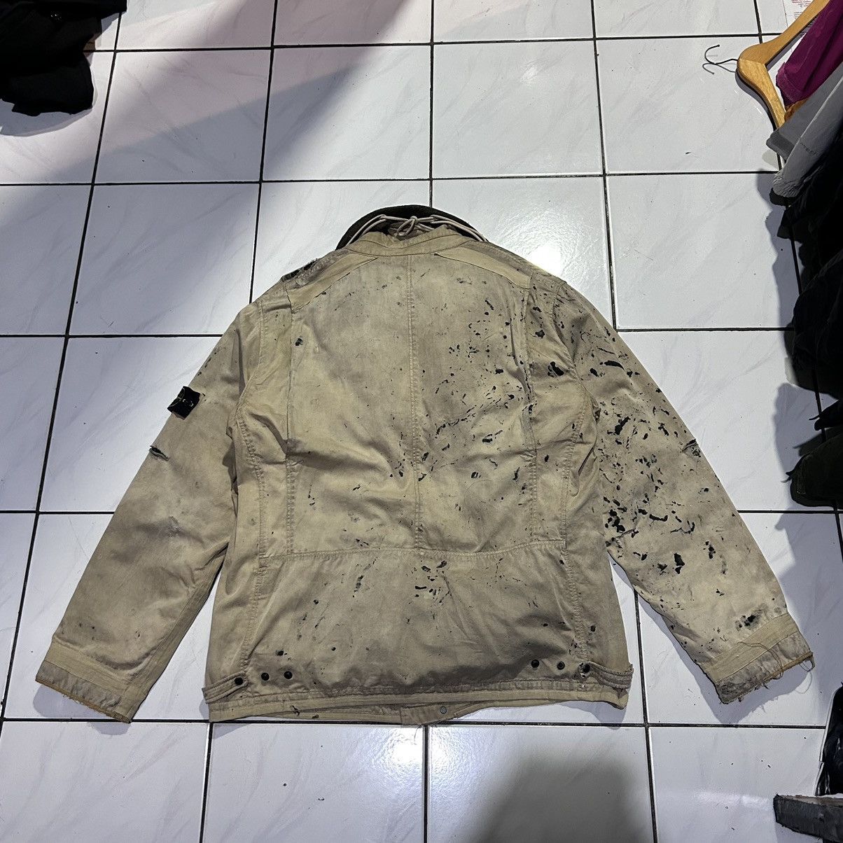 Massimo Osti × Stone Island × Vintage Destroyed worn Stone Island Raso Gommato vtg dutchrope liner Size US XXL / EU 58 / 5 - 4 Thumbnail