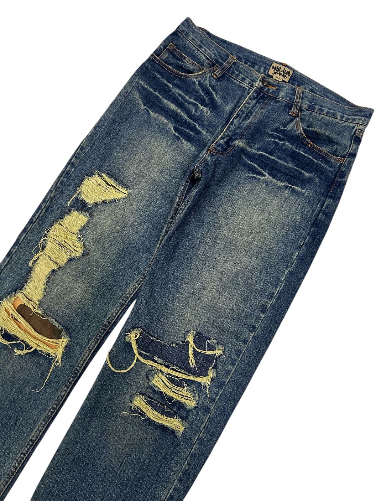Japanese Brand × Vintage Vintage Japanese Denim Nylaus Jeans Distressed Jeans Size US 34 / EU 50 - 4 Thumbnail