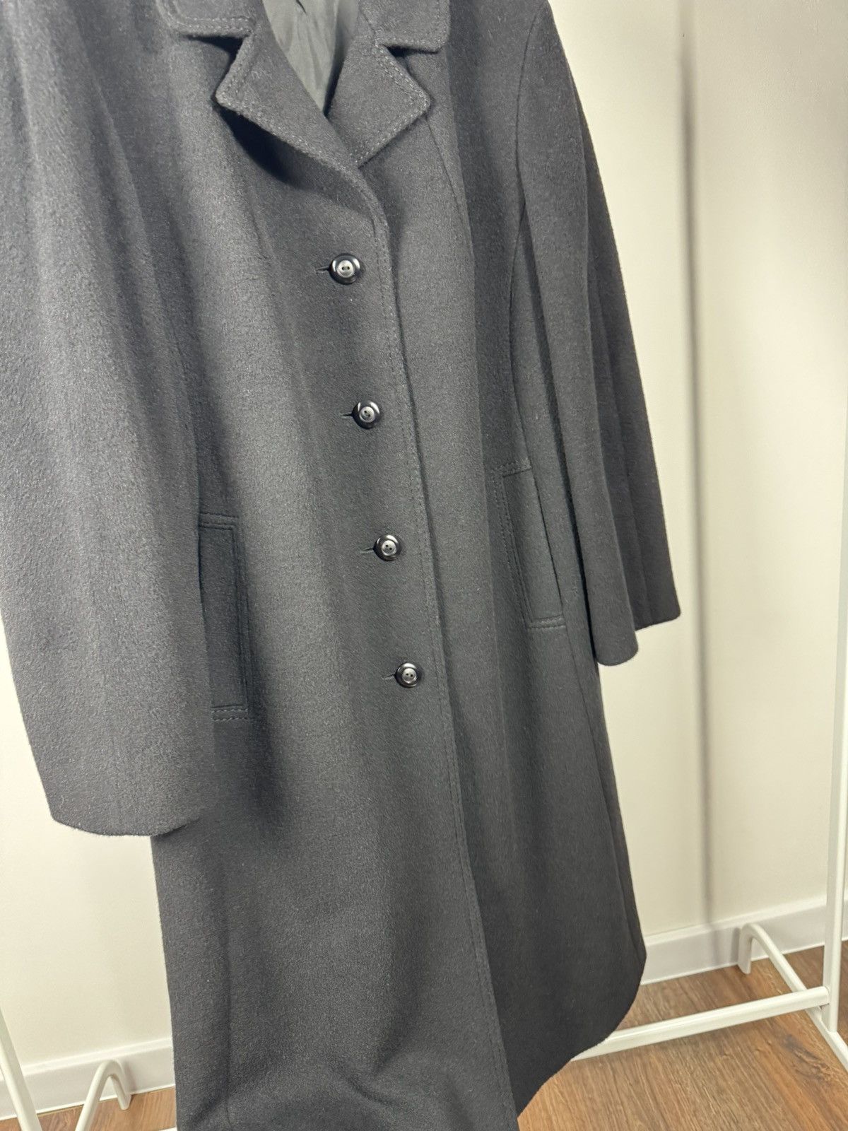 Other Vintage Women Camel Hair Wool Coat Black Classic Long Warm Size XL / US 12-14 / IT 48-50 - 5 Thumbnail
