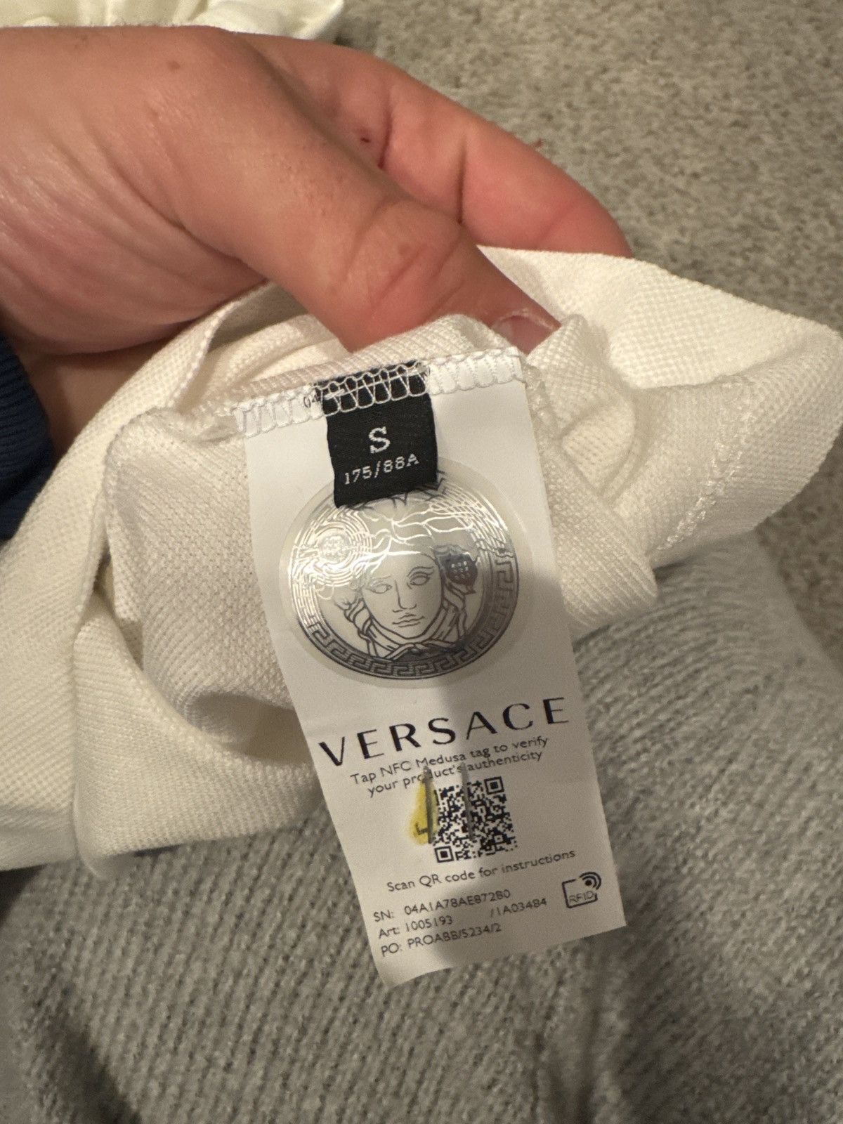Versace Versace Taylor Fit Geometric Polo Size US S / EU 44-46 / 1 - 4 Thumbnail