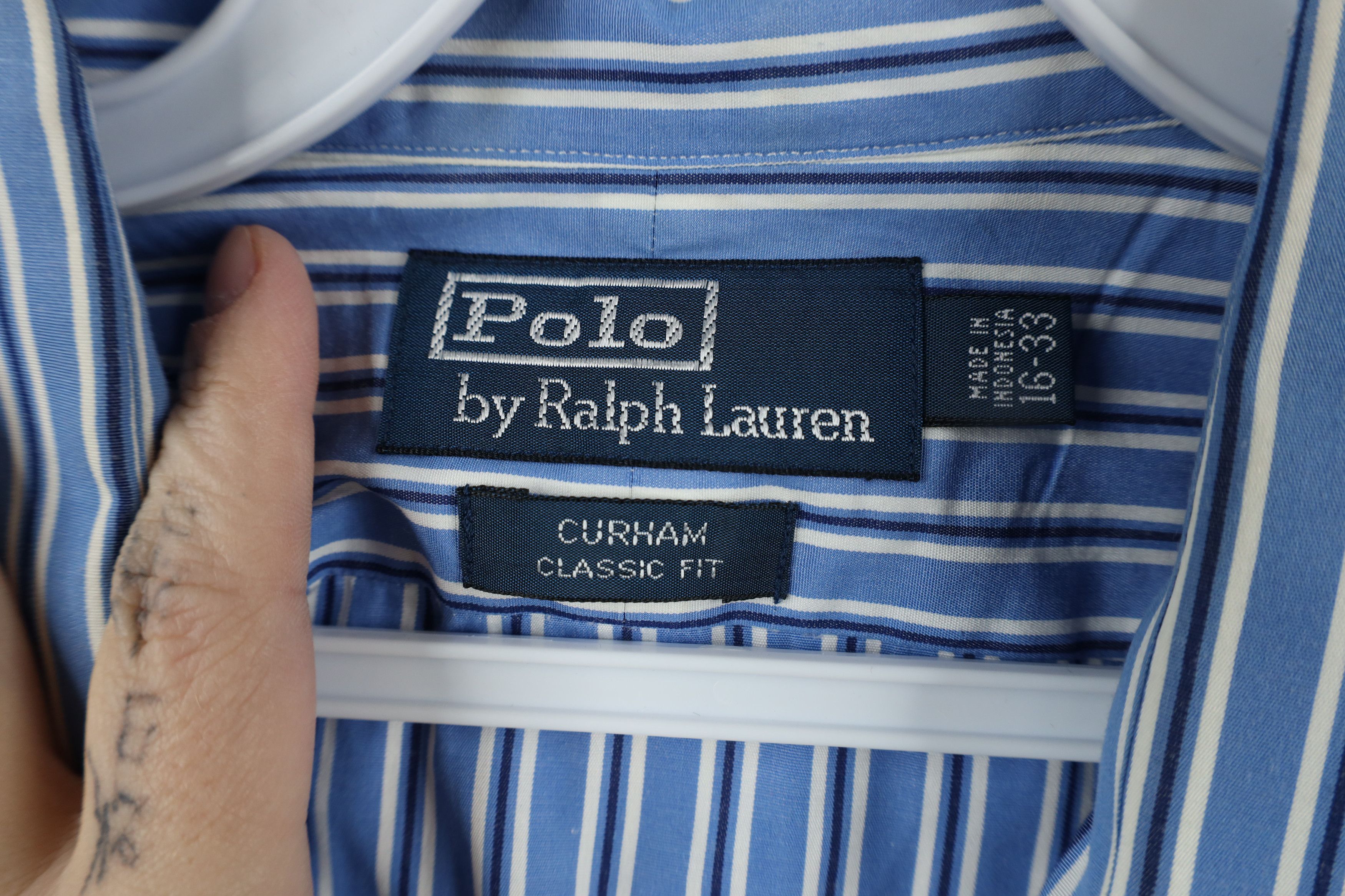 Ralph Lauren × Vintage Vintage Ralph Lauren Fit French Cuff Striped Button Shirt Size US M / EU 48-50 / 2 - 5 Thumbnail