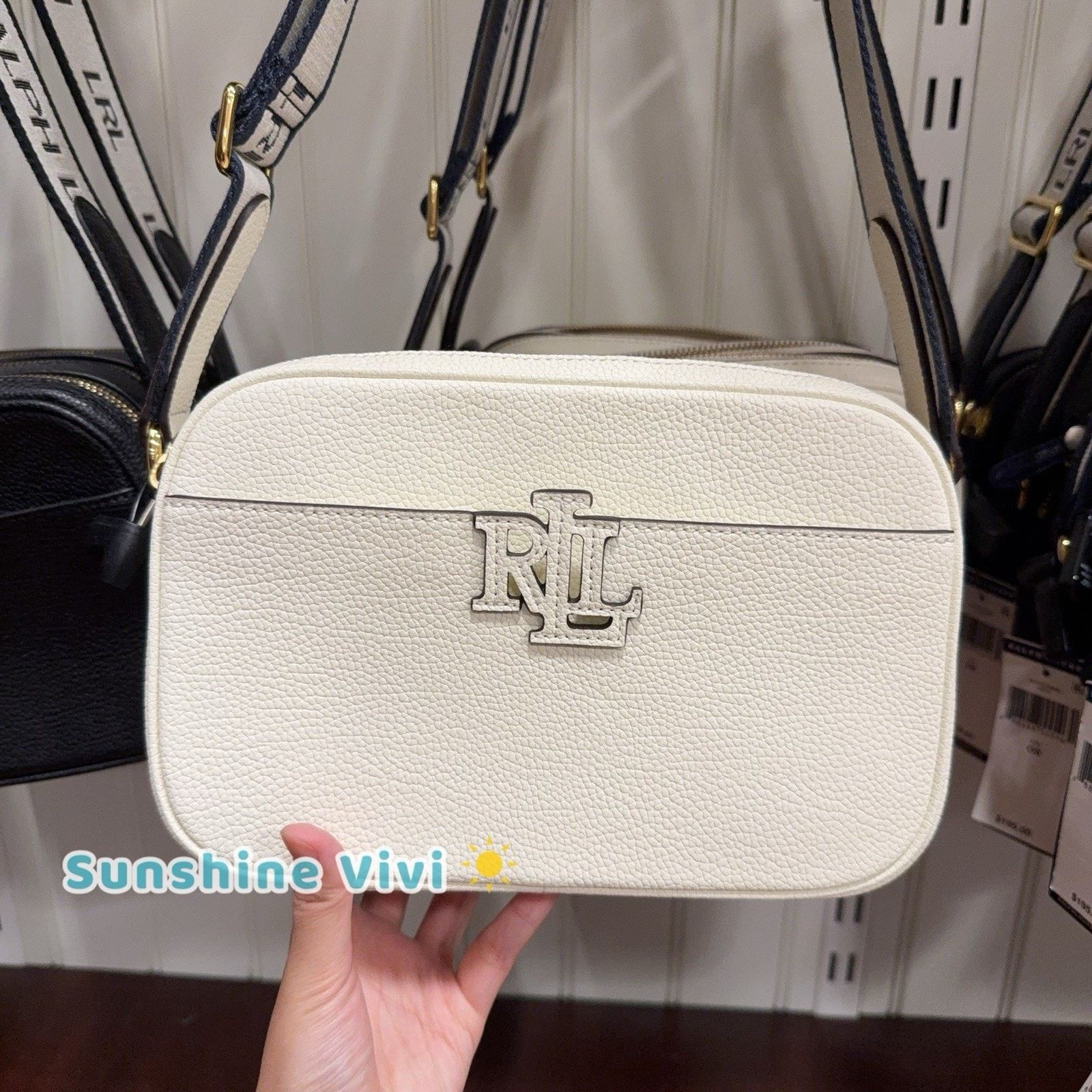 Lauren Ralph Lauren NWT Lauren Ralph Lauren Carrie Leather Crossbody Bag Cream Size ONE SIZE - 1 Thumbnail