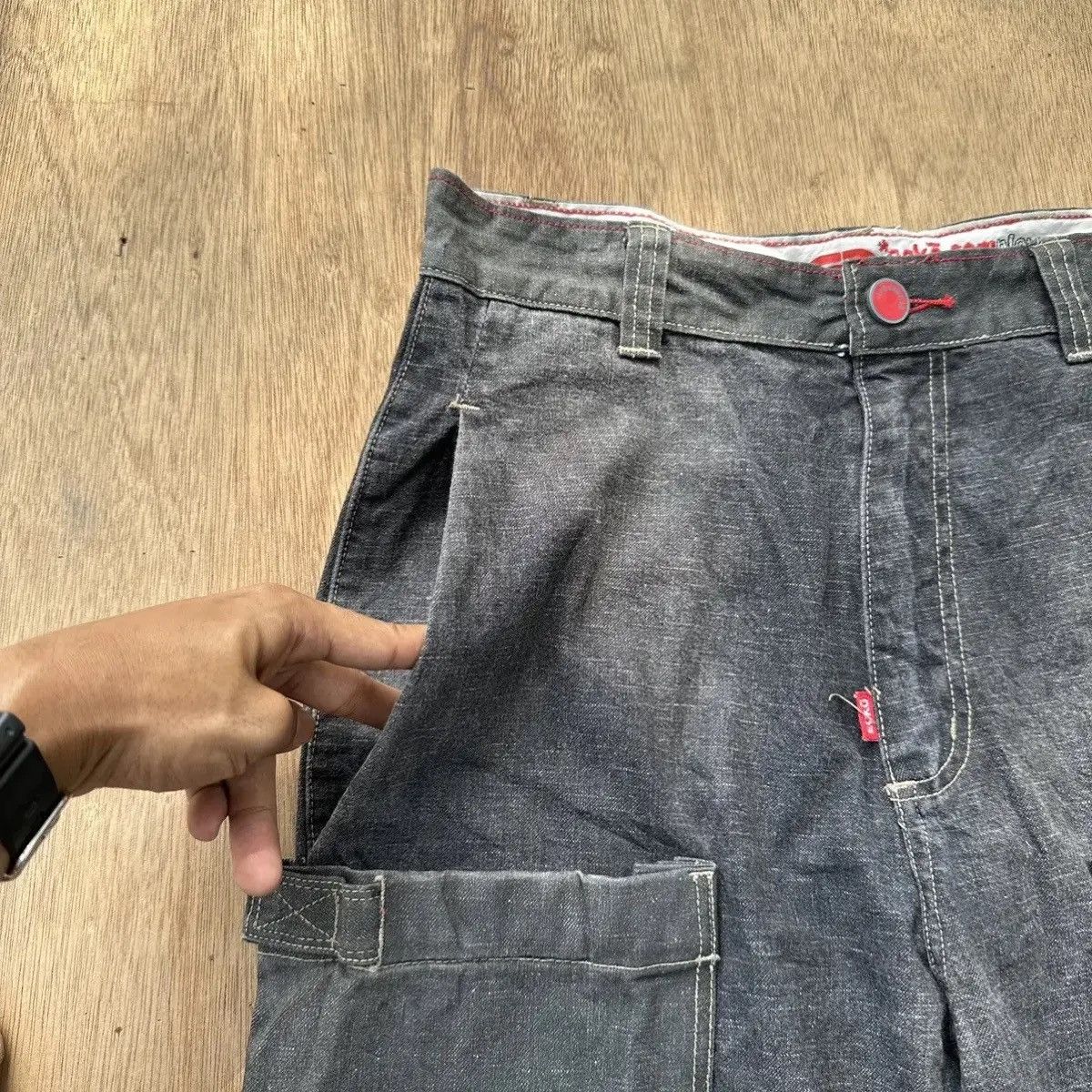 Ecko Unltd. CRAZY 🔥Y2K ECKO UNLTD. WORKWEAR JEANS BAGGY DENIM VERY RARE Size US 32 / EU 48 - 6 Thumbnail