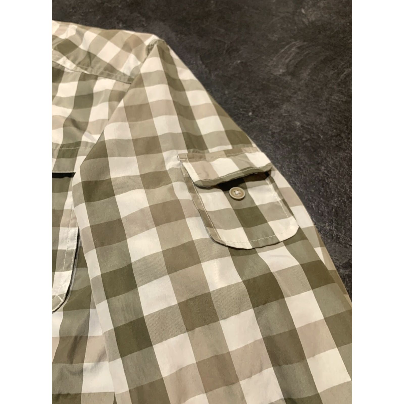Vintage Ocean & Coast Men's L Nylon Polyester Plaid Tab Sleeve Button Down Vented Shirt Size US L / EU 52-54 / 3 - 3 Thumbnail