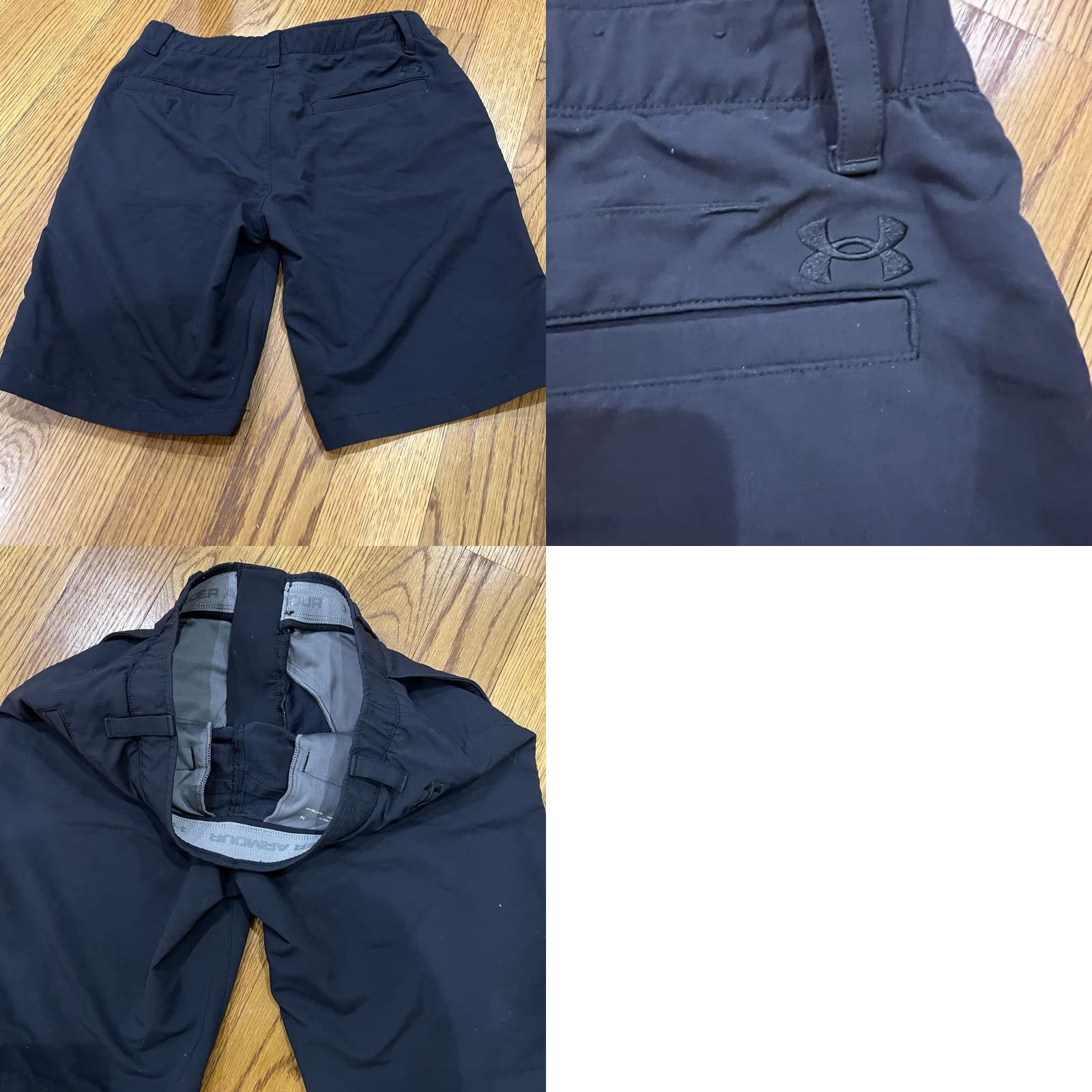 Under Armour Under Armour Mens Bermuda Shorts 32 Black Athletic Moisture Wicking 9 In Inseam 5-Pocket Casual Performance Bermuda Style Size US 32 / EU 48 - 8 Thumbnail