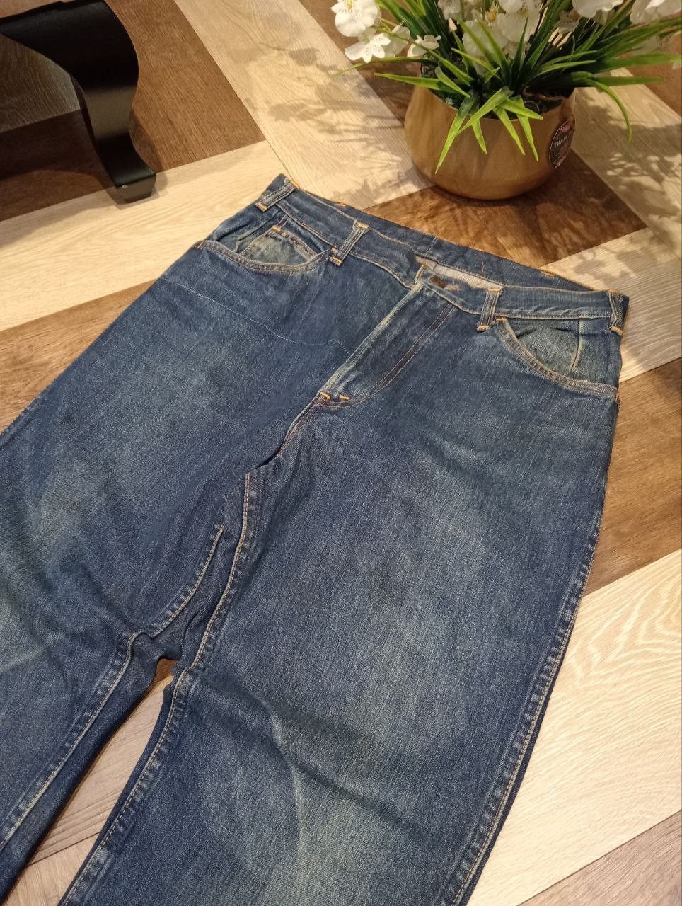 Levi's Vintage Clothing VINTAGE LEVI'S CAPITAL E ORANGE TAG BLUE DENIM PANTS Size US 31 - 6 Thumbnail