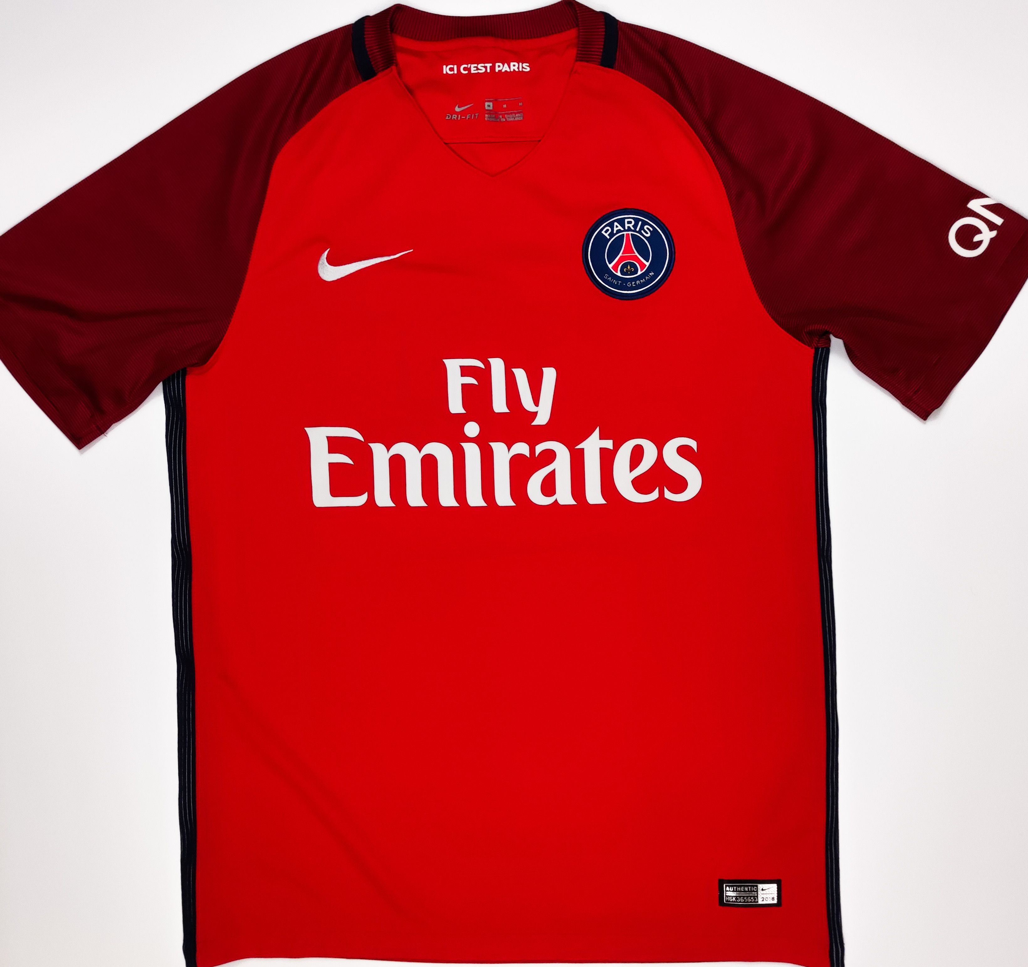 Nike Paris Saint-Germain 2016 2017 Nike Away Shirt Kit Jersey PSG Size US M / EU 48-50 / 2 - 1 Thumbnail