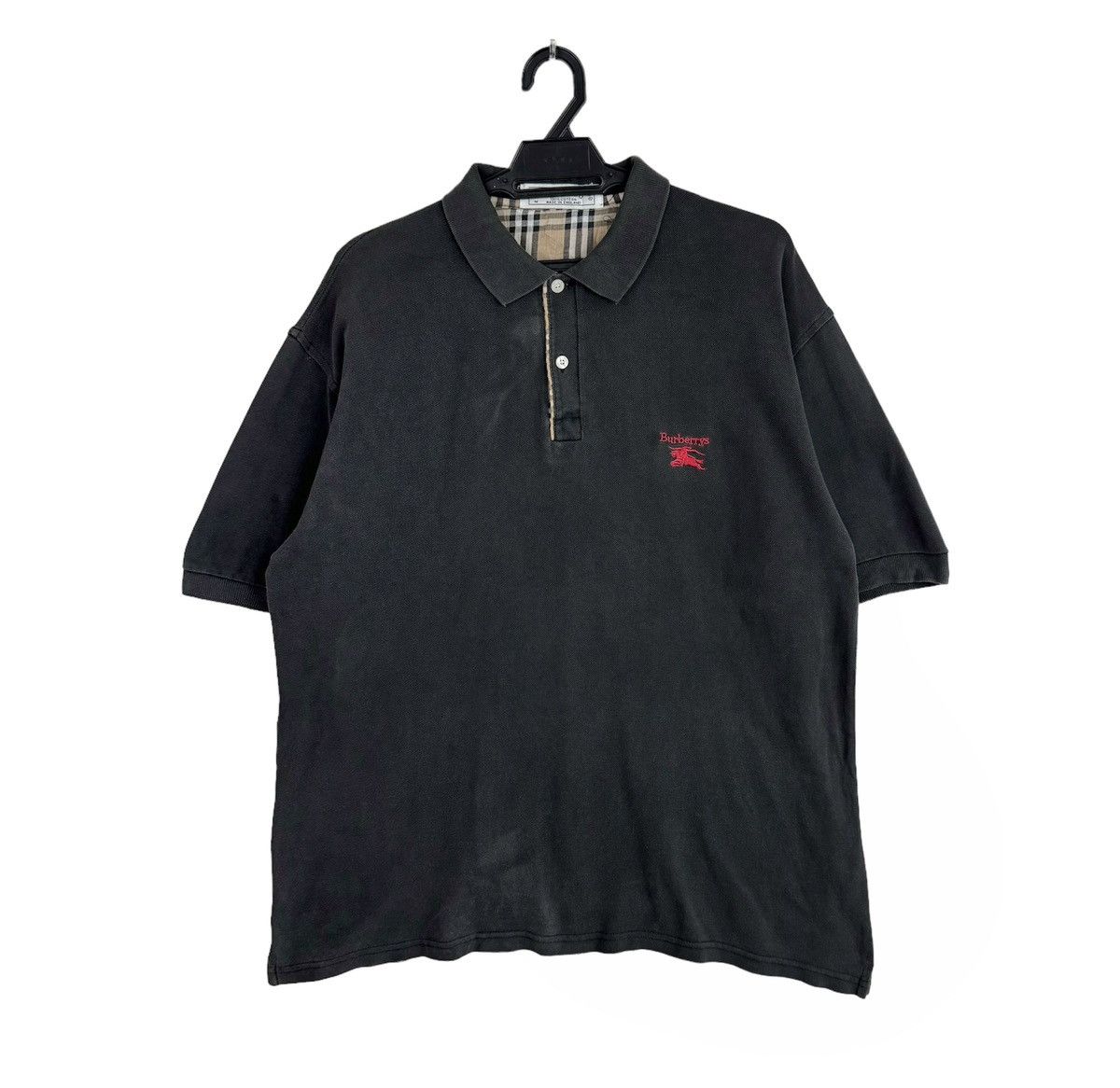 Burberry × Vintage Vintage Sunfaded Burberrys Check Polo Tshirt Size US M / EU 48-50 / 2 - 1 Thumbnail