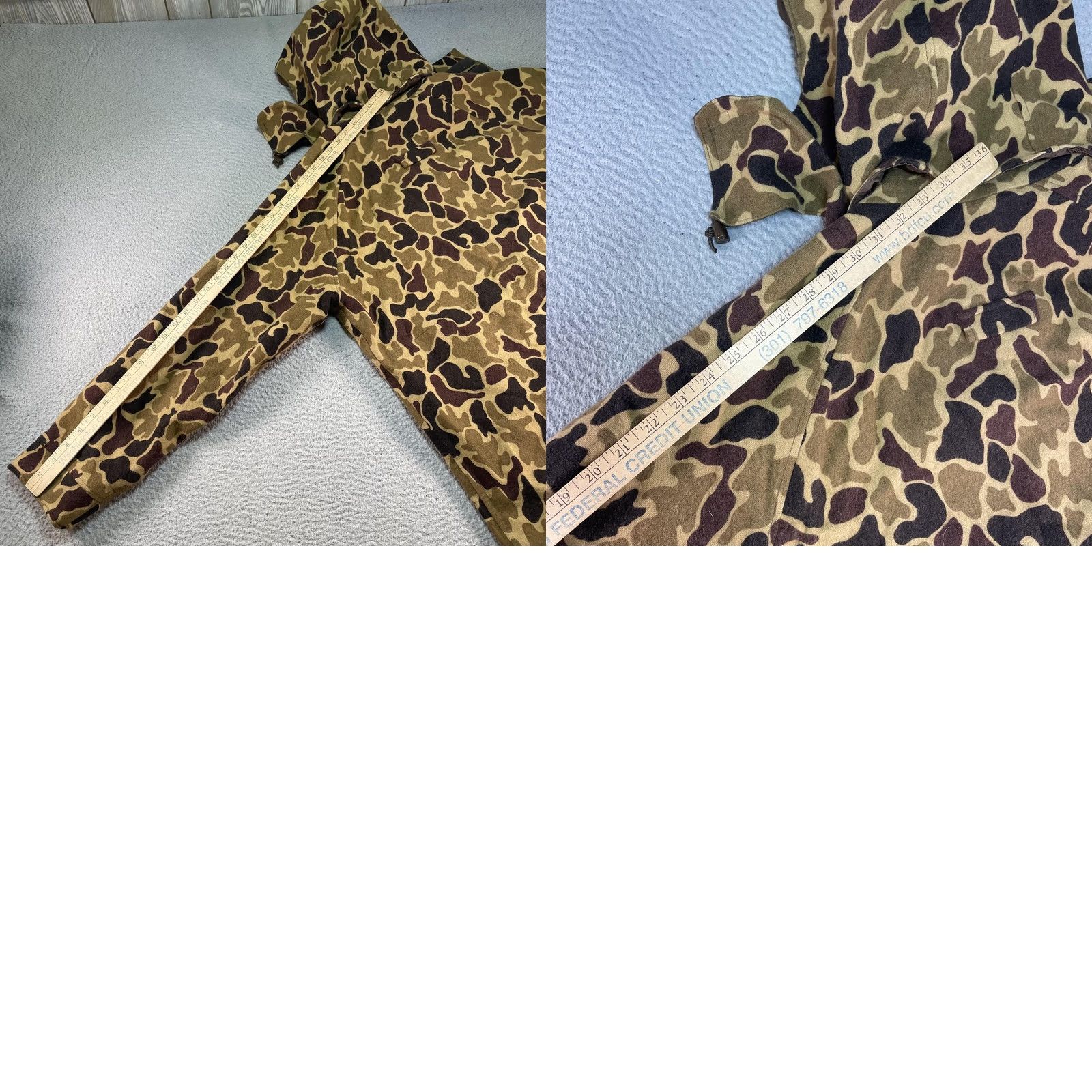 Vintage VINTAGE Woolrich Camouflage Jacket Mens XL Brown Wool Gore Tex Parka Hooded Pockets Zipper Size US XL / EU 56 / 4 - 11 Thumbnail