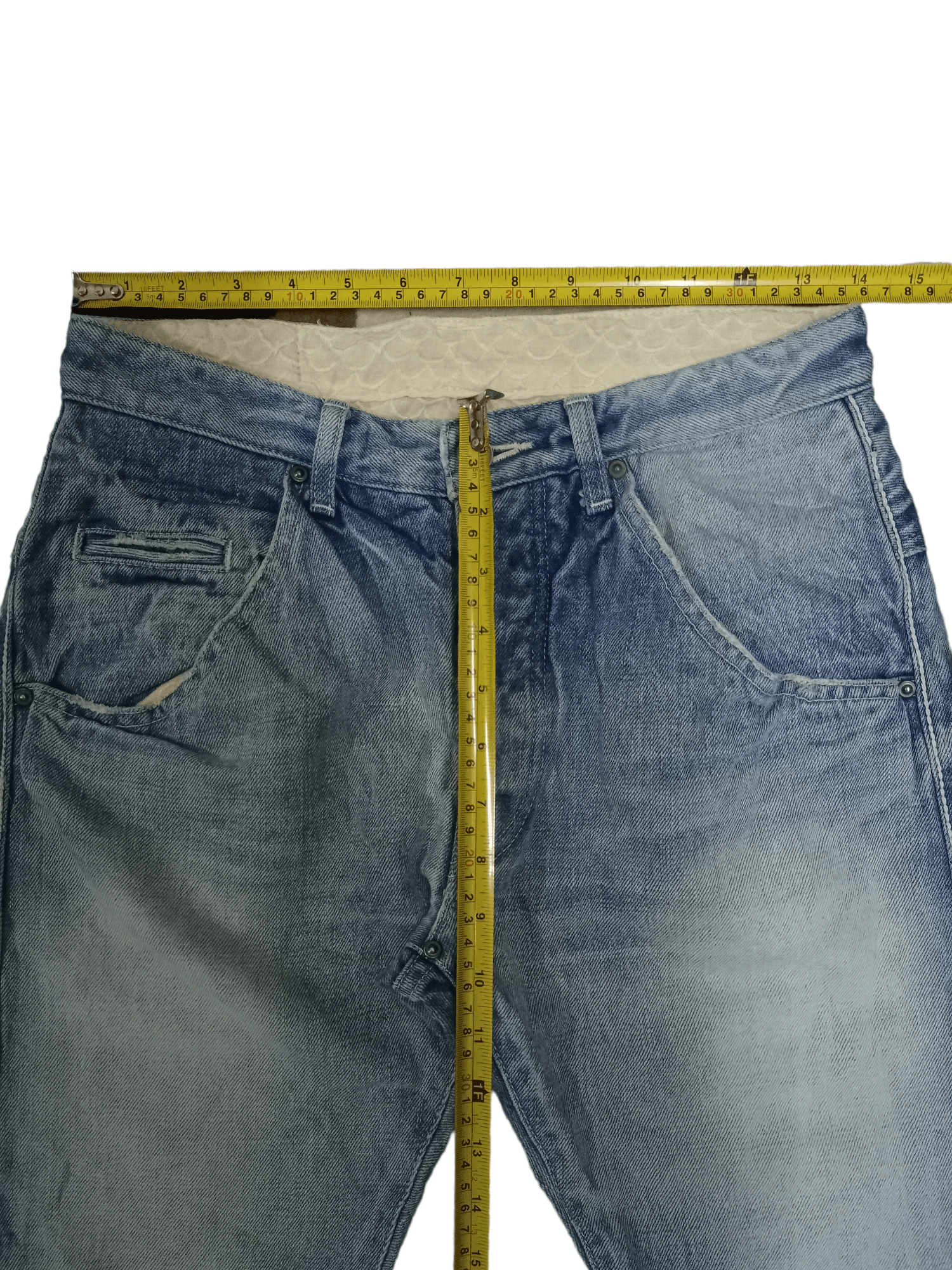 Designer × Japanese Brand × mina perhonen Vintage Japan Mina Perhonen Blue Wash Distress Selvedge Jean Size US 28 / EU 44 - 8 Thumbnail
