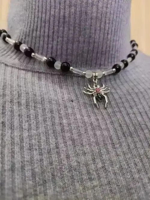 Jewelry Spider Vintage Necklace chain pendent Size ONE SIZE - 3 Thumbnail