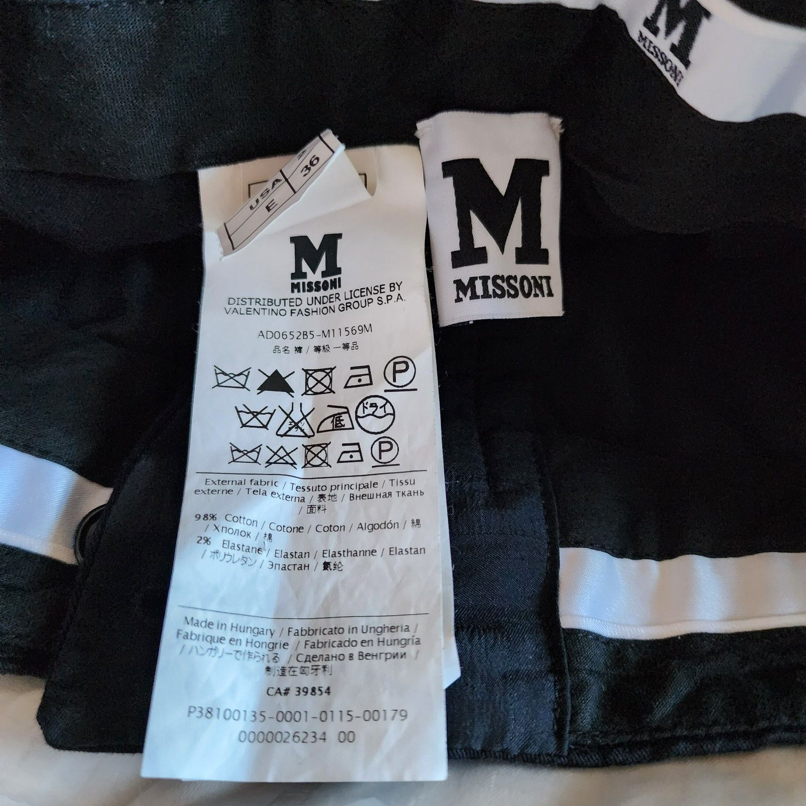 Missoni M Missoni Size 2 Straight Leg Pants – Mid-Rise Blue-Black C Size 26" / US 2 / IT 38 - 2 Thumbnail