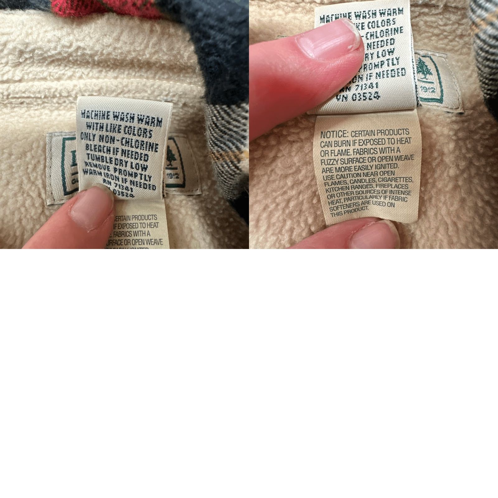 Vintage LL Bean Shirt Mens Large Red Black Plaid Winter Warm Fleece-Lined Flannel Chore Size US L / EU 52-54 / 3 - 8 Thumbnail