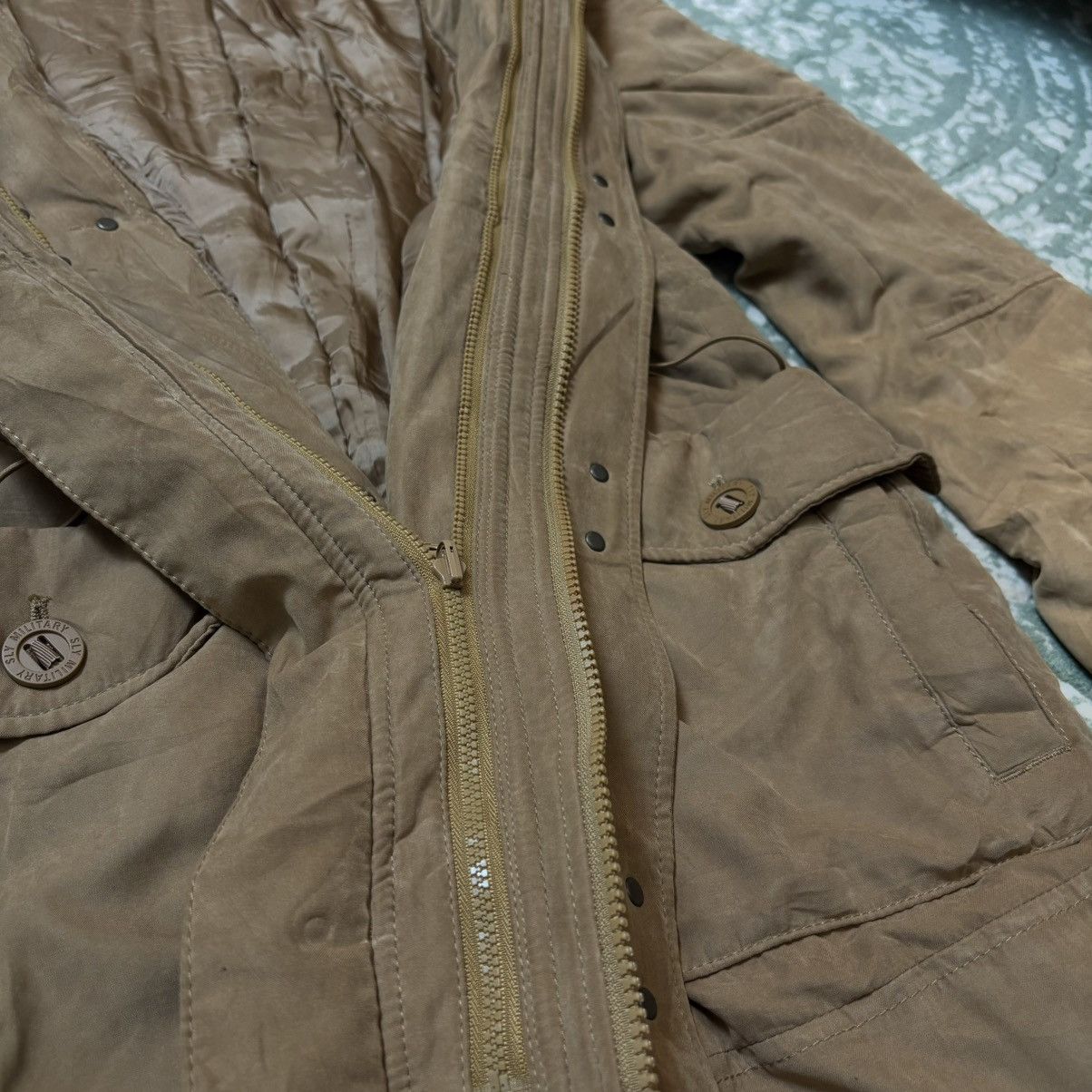 If Six Was Nine × Le Grande Bleu (L.G.B.) SLY military Fur jacket bondage style Size US M / EU 48-50 / 2 - 14 Thumbnail
