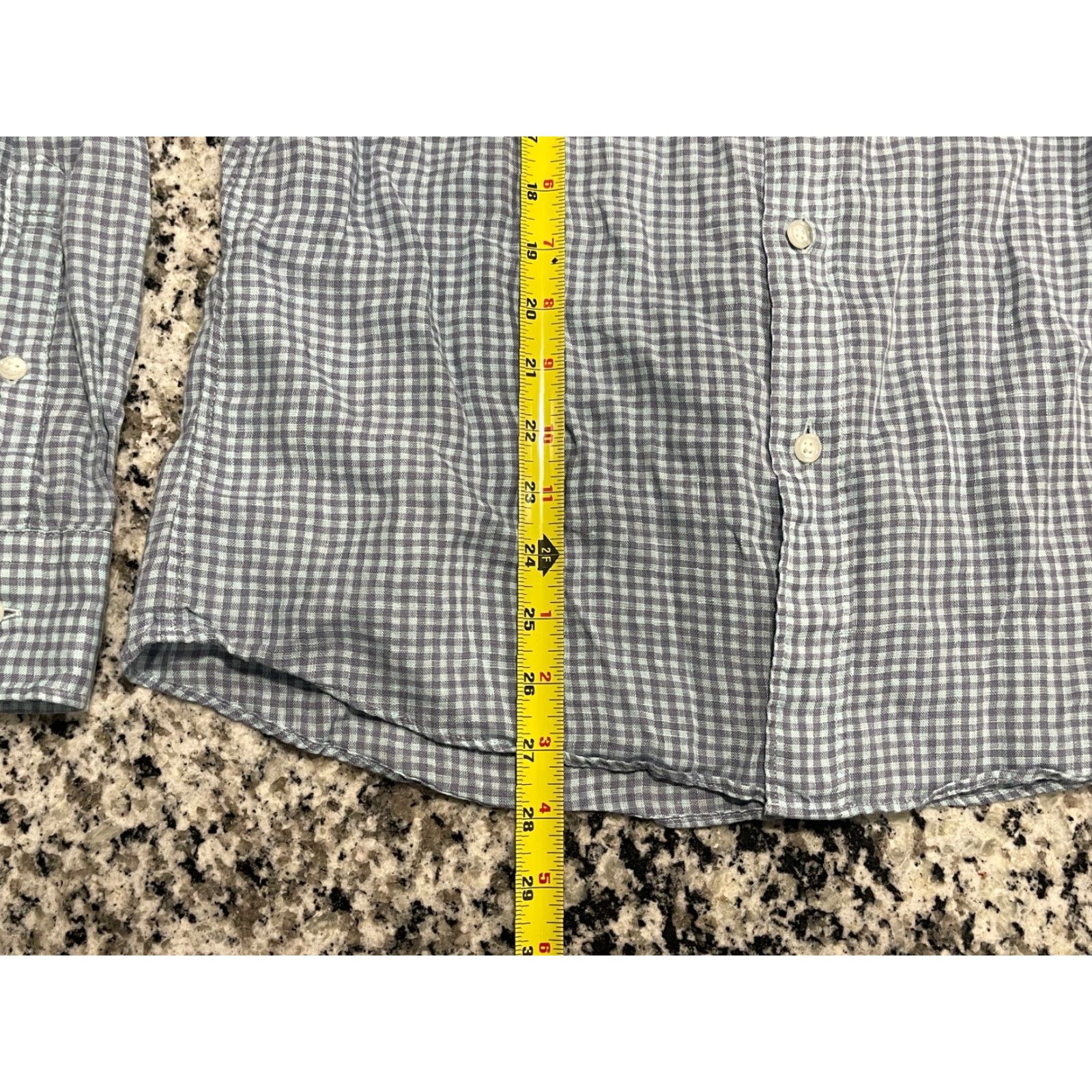Faherty Faherty Brand 100% Linen Button Up Shirt Men's Medium Blue Plaid Size US M / EU 48-50 / 2 - 2 Thumbnail